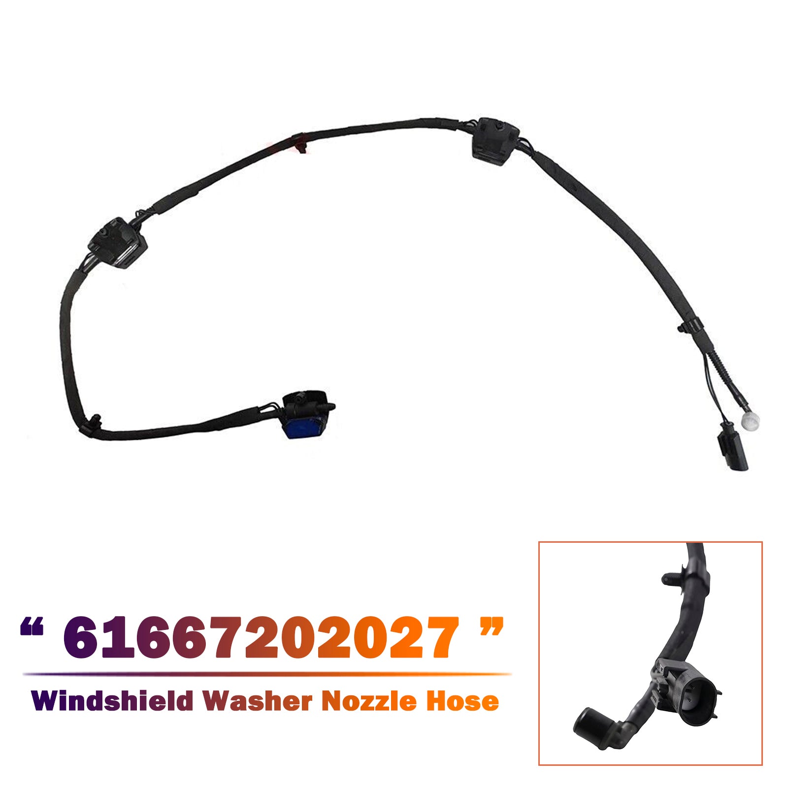 Windshield Washer Nozzle Hose for BMW 740i 740Li 750Li 760Li 750Li 61667202027