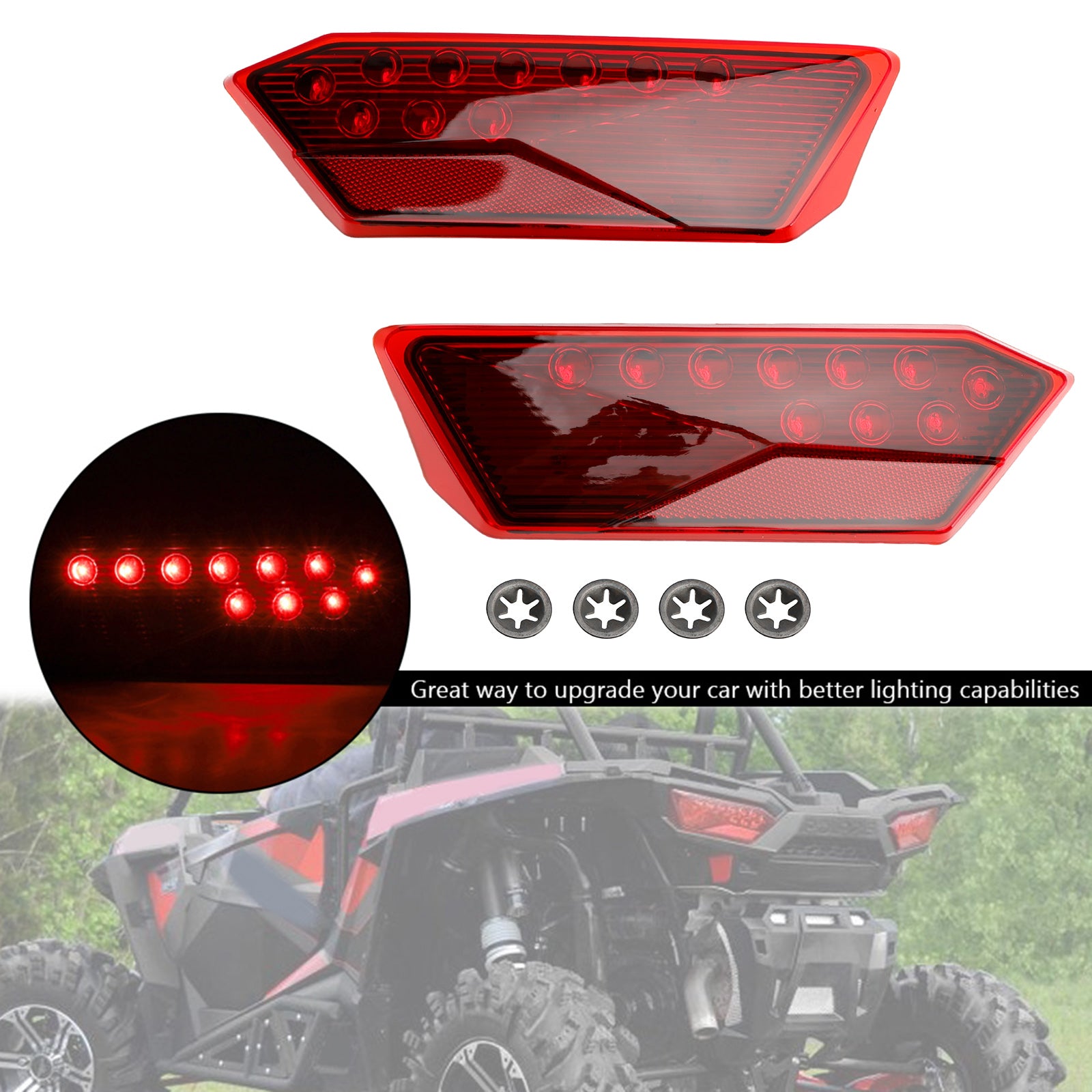 2412341 2412342 LED Tail Lights For Polaris RZR Turbo 1000 XP 900 S 2014-2019