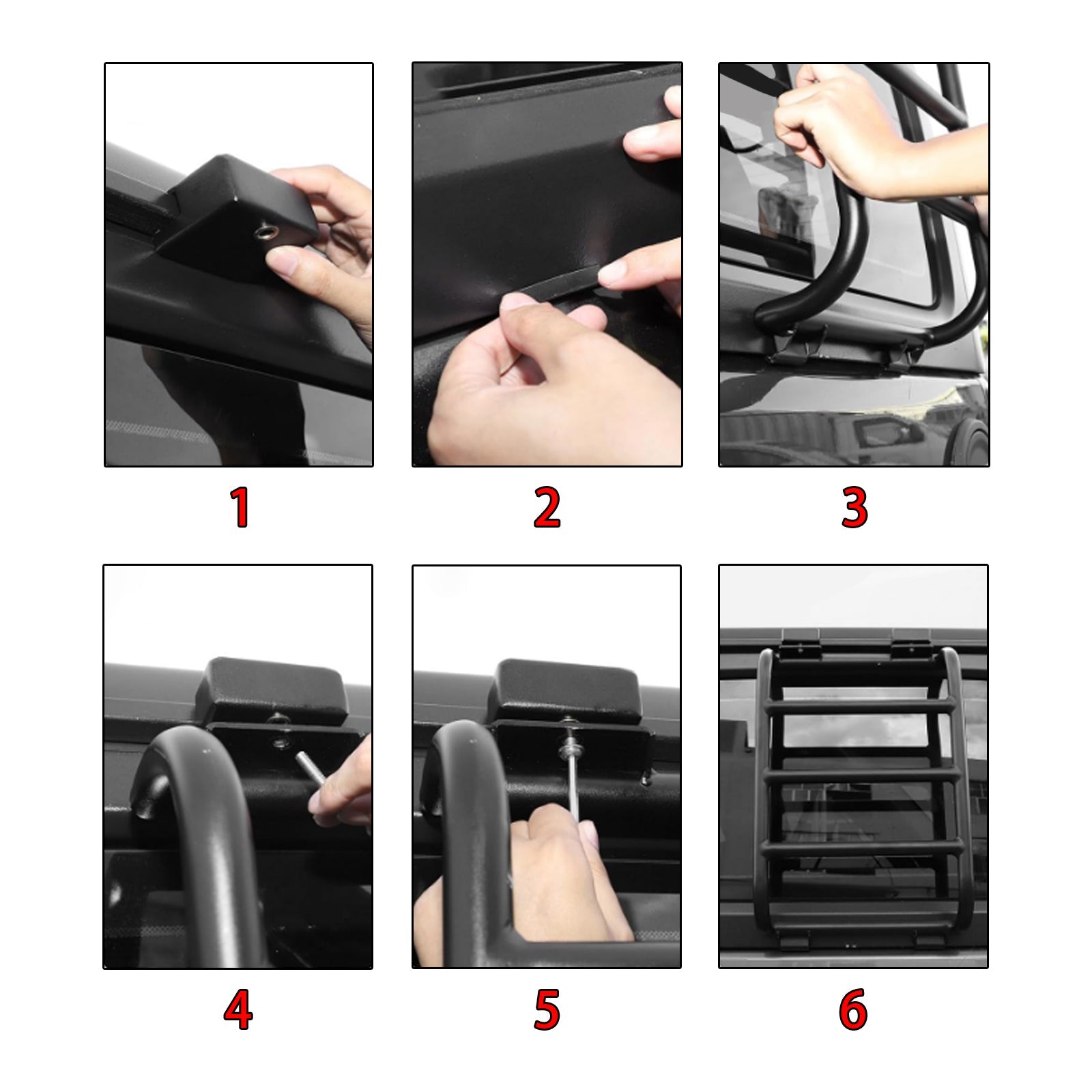 2018-2024  Jeep Wrangler JL JLU 2 Door & 4 Door Rear Window Ladder