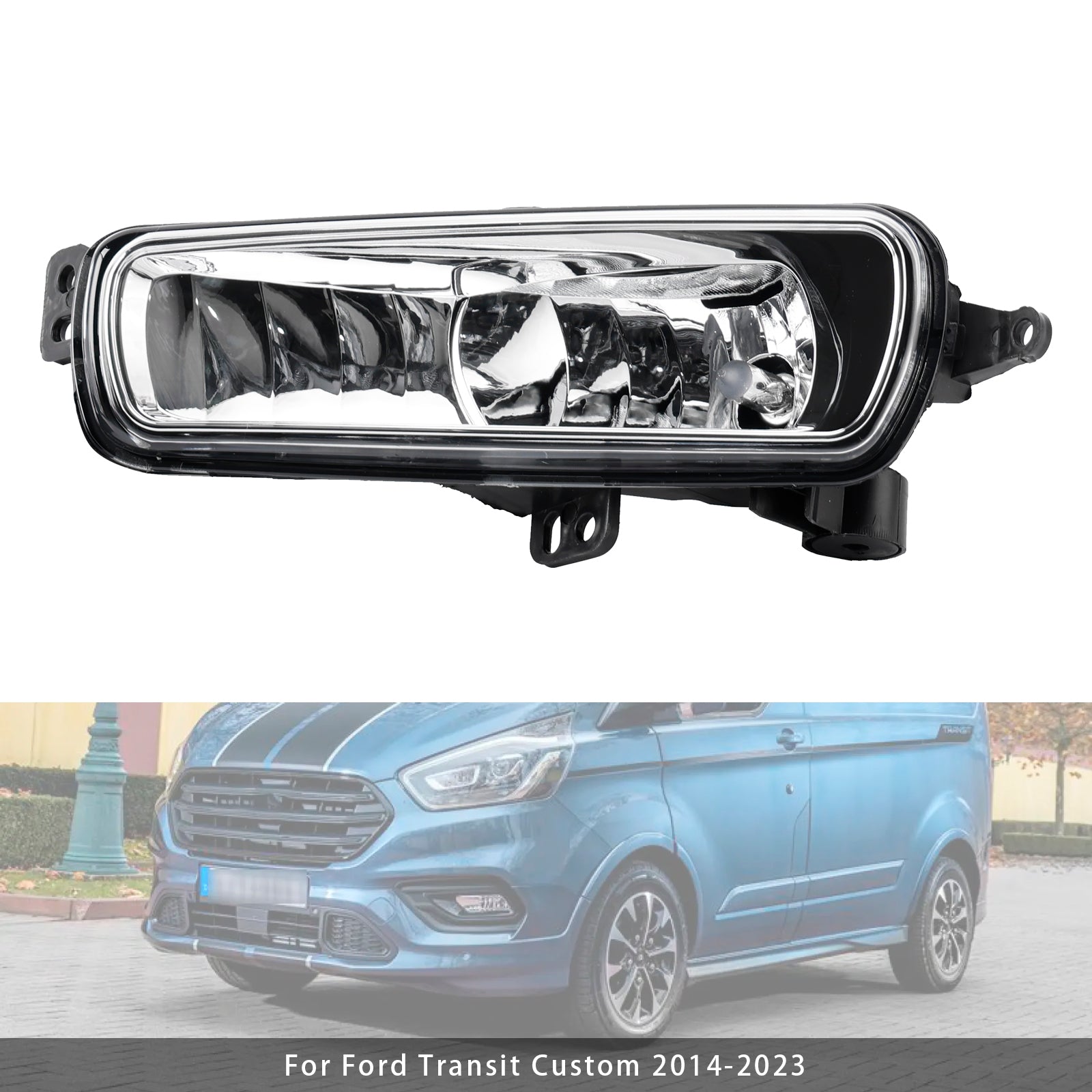 1 Pcs Front Left Fog Light Lamps With Bulbs For Ford Transit Custom 2014-2023