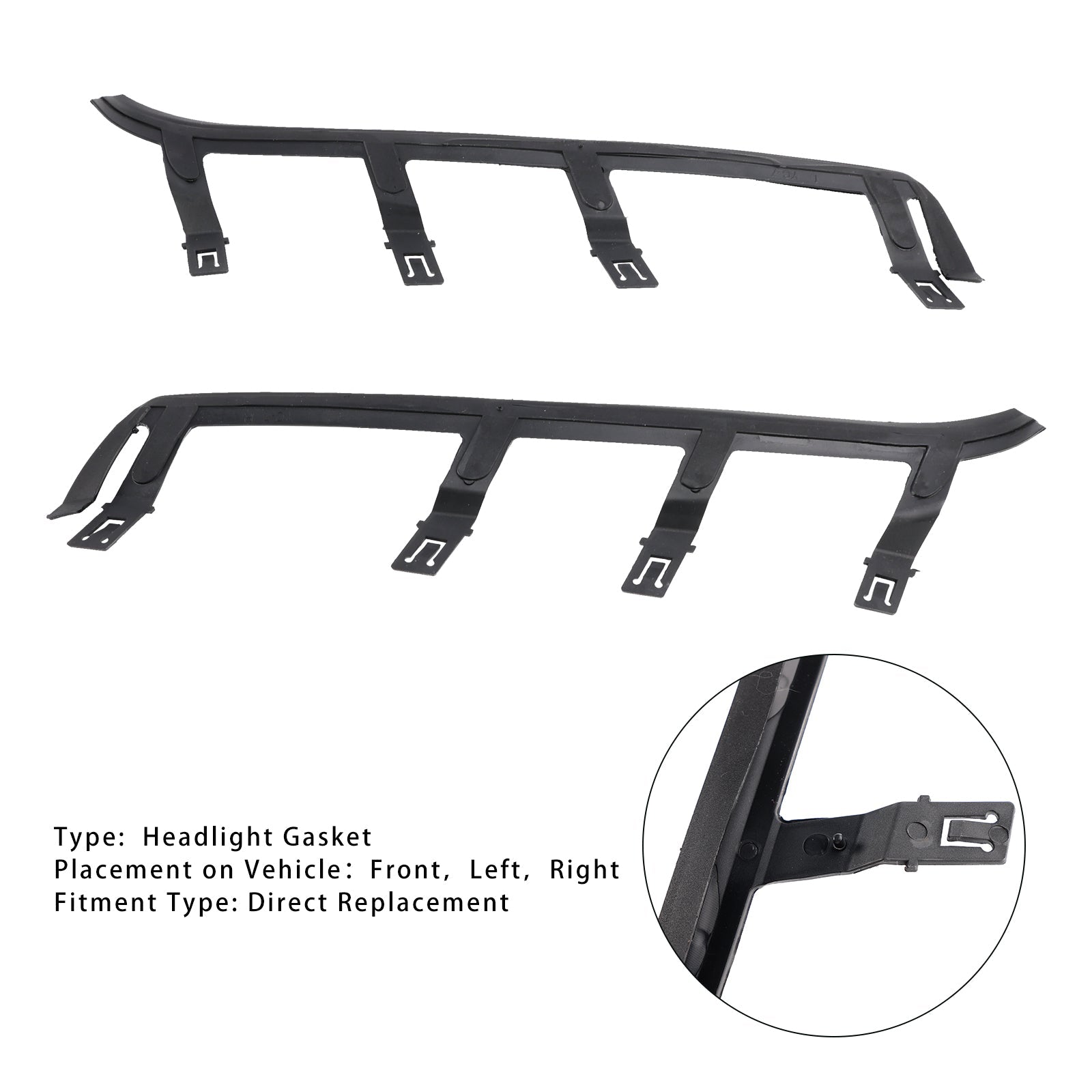 2004-2010 BMW X3 E83 2pcs Headlight Gasket Seal L+R 63126939273 63126939274