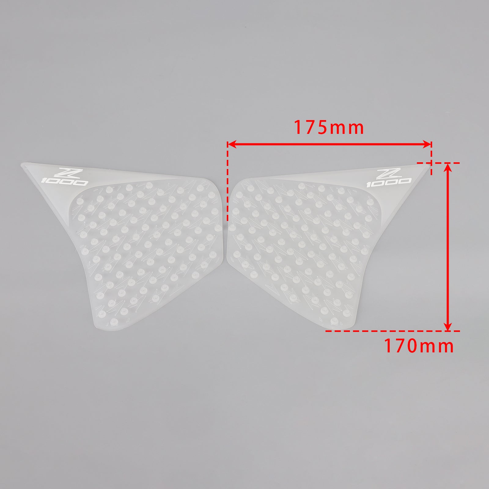 2015-2021 Kawasaki Z1000 Transparent Side Tank Traction Grip Knee Pads