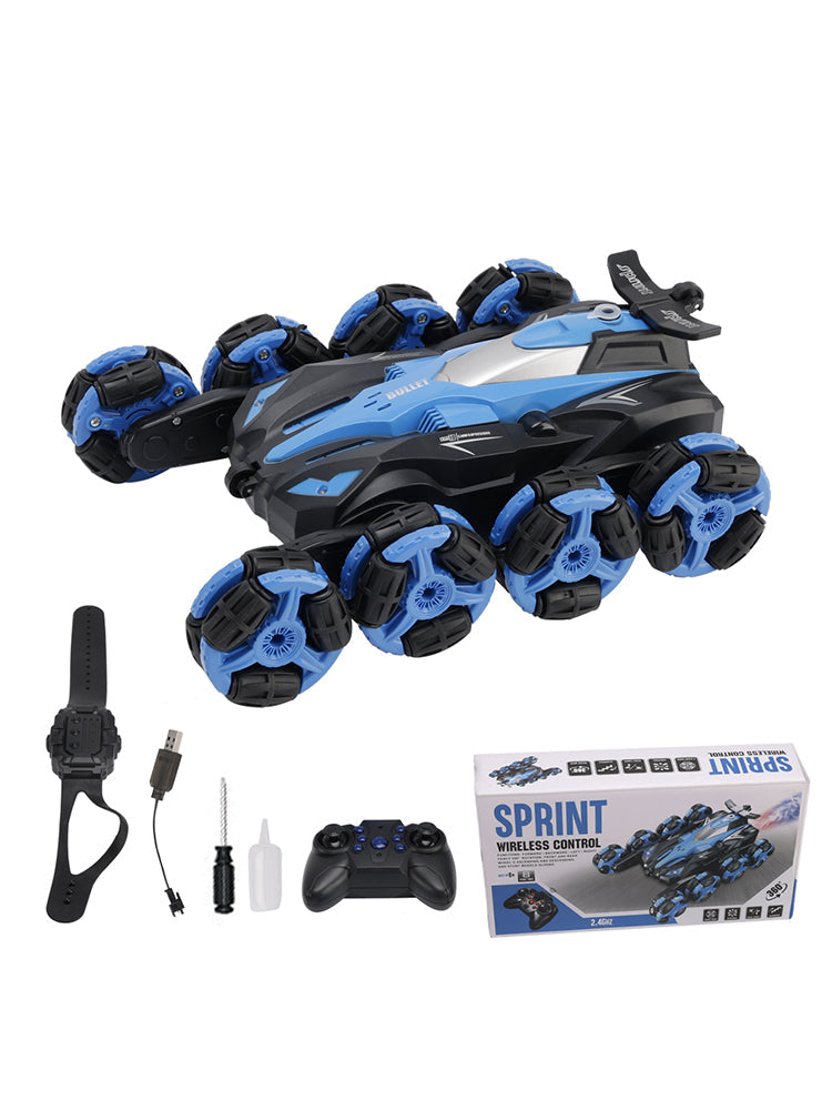 Cool 8 Wheels Hand Controlled rc Stunt Car Toys Gesture Sensing Remote Control Cars ransform Drift Off Road Vehicle for Boys Age 6-14 Year Old