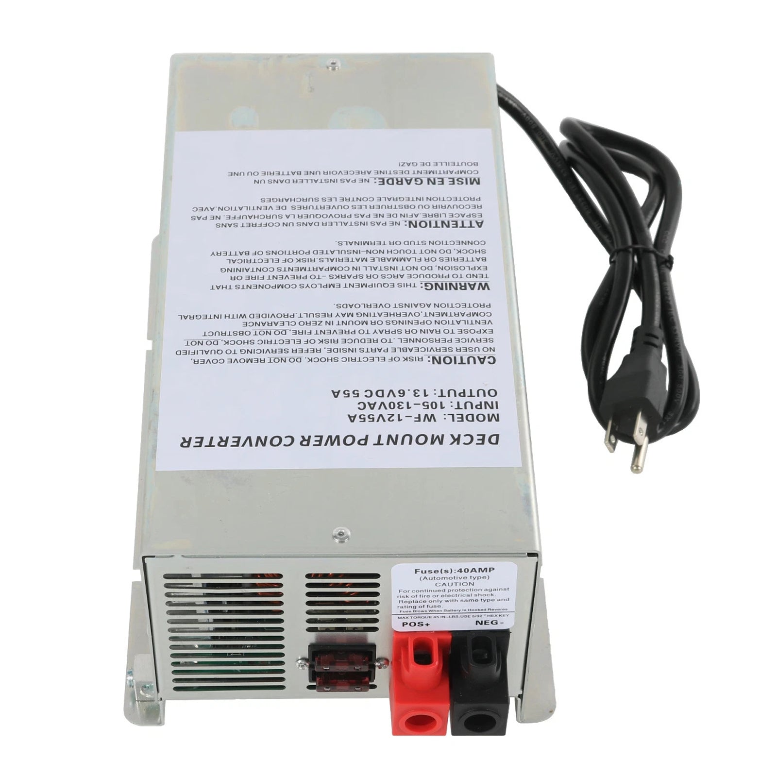 Converter 55 Amp Power Converter Charger For RV Trailer Camper 12V WF-9855