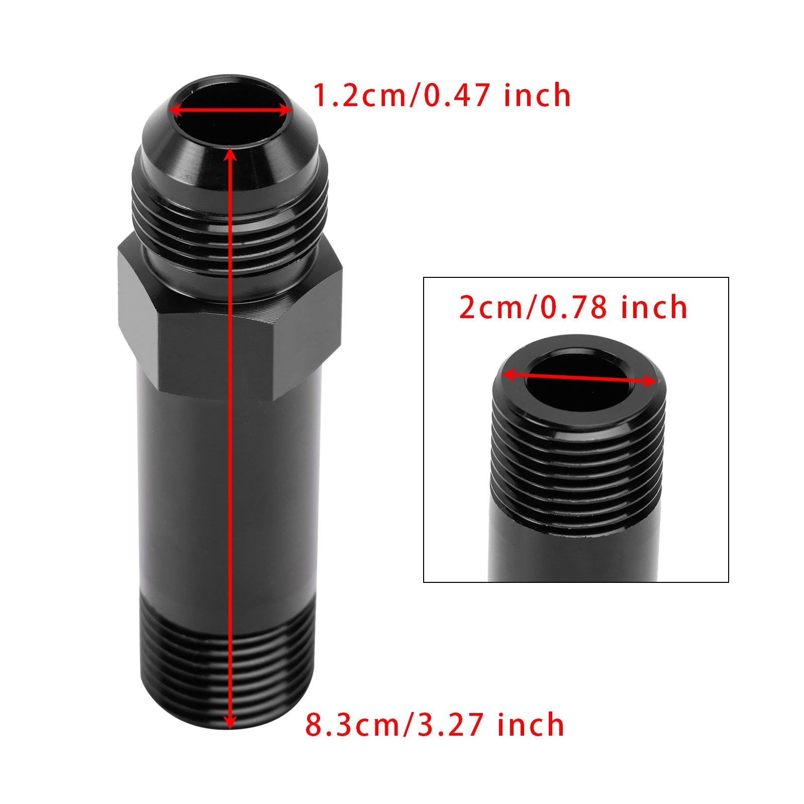Straight -10AN Flare Male to 1/2" NPT Taper Pipe Turbo Drain Adapter Fitting