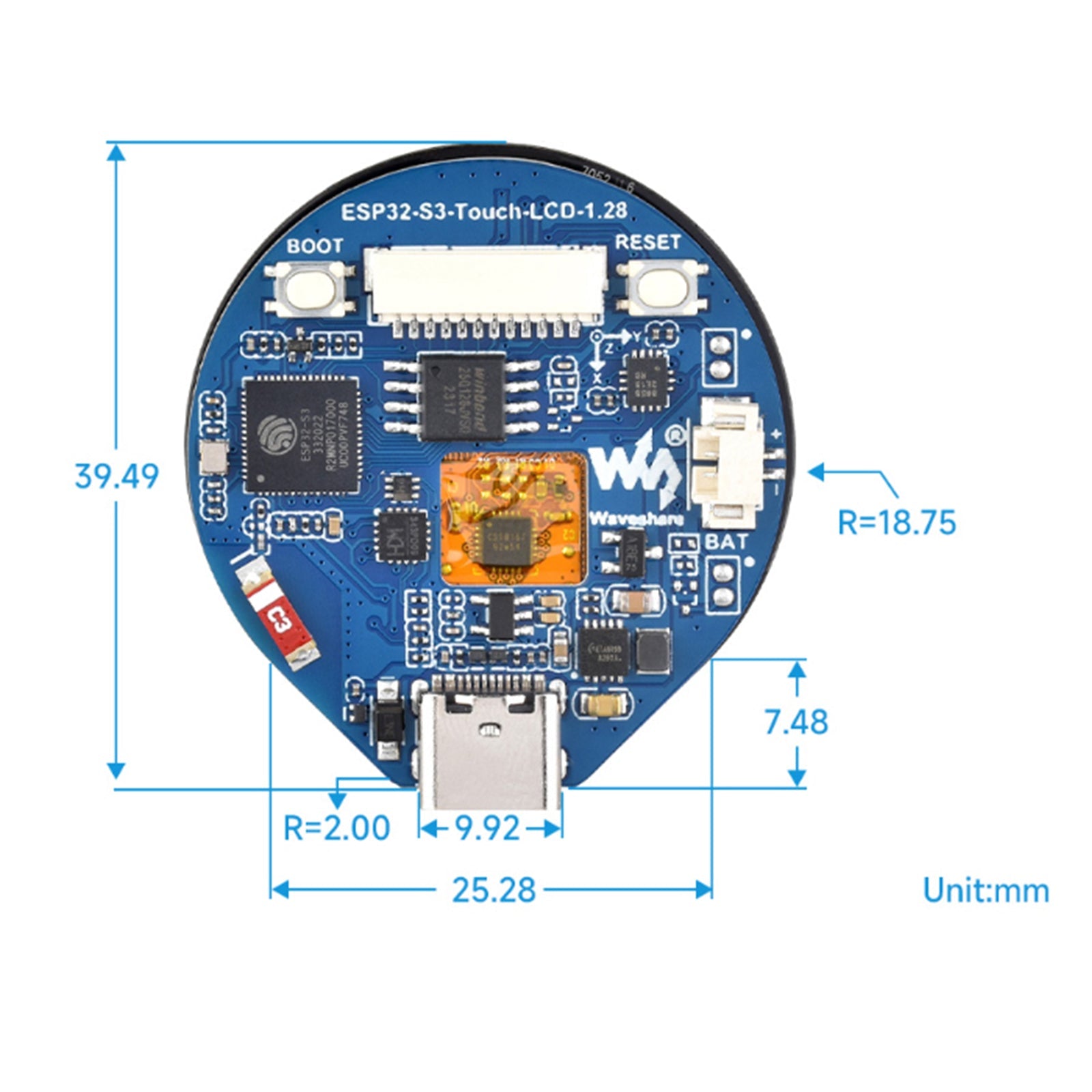 ESP32-S3 Development Board Capacitive Touch Screen Dual-Core Processor Wifi