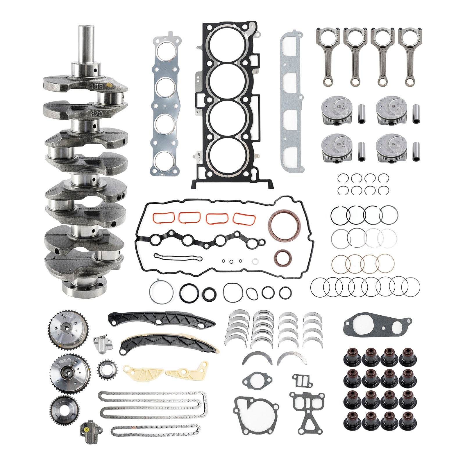 2013-2020 Hyundai Mistra (CF) G4KH 2.0T Engine Rebuild Kit w/ Crankshaft Con Rods Timing Kit