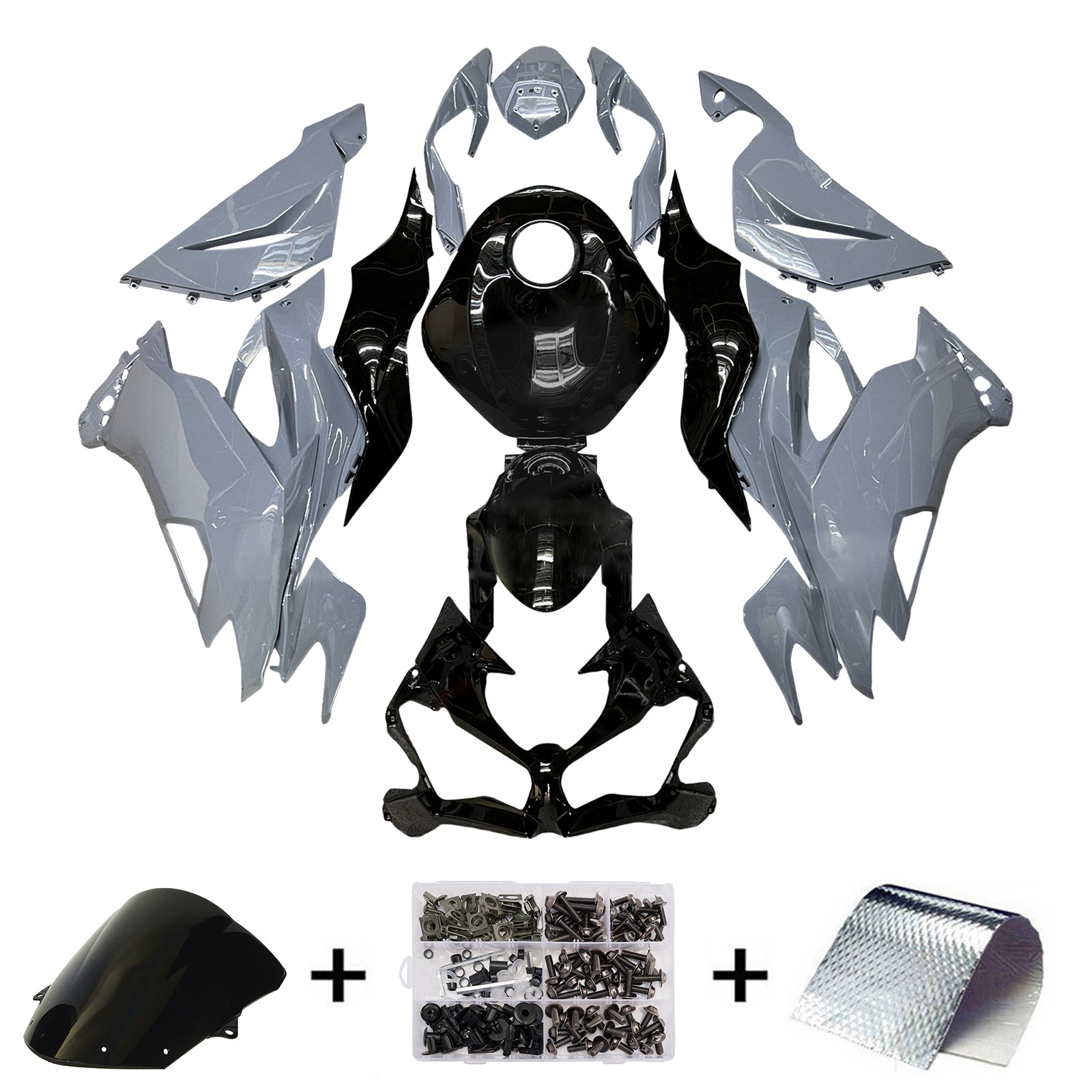 Injection Fairing Kit Bodywork Plastic ABS fit For Kawasaki ZX6R 2019-2023
