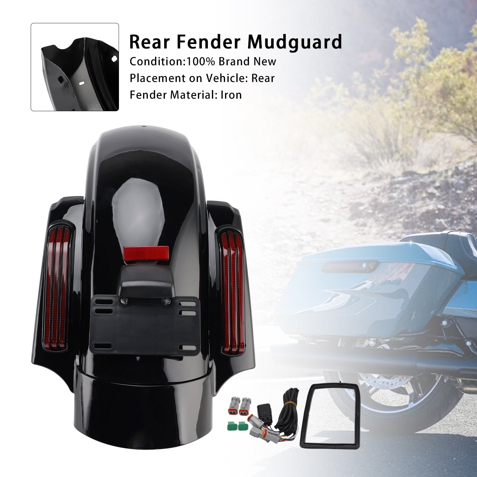 Rear Fender System Fit For Touring Road Glide Street Glide CVO 2023-2025