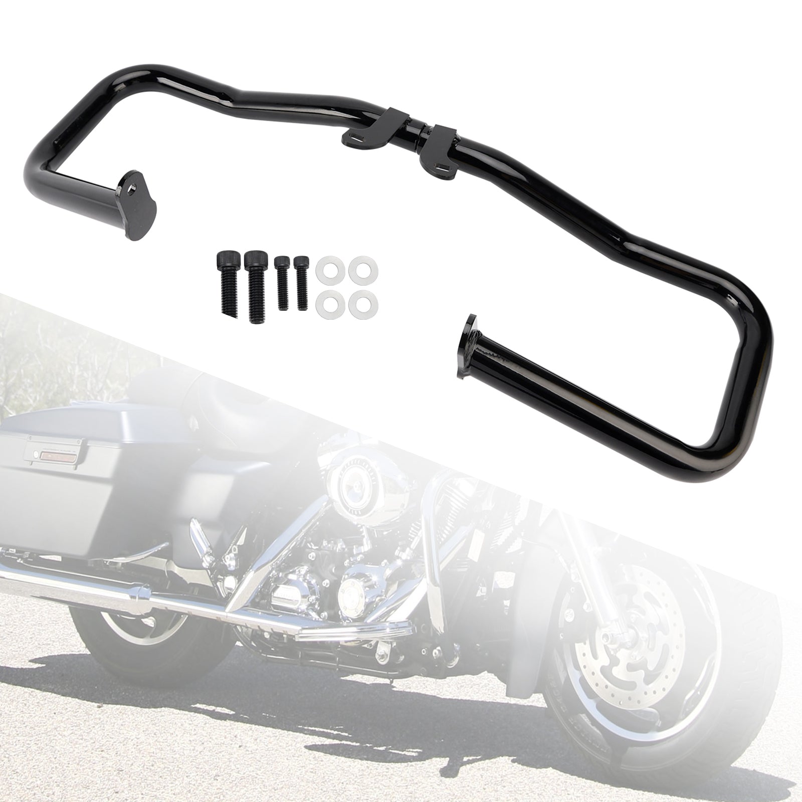 2014-2024 Touring Road King Engine Guard Frame Anti-Crash Bumper Protector Chrome