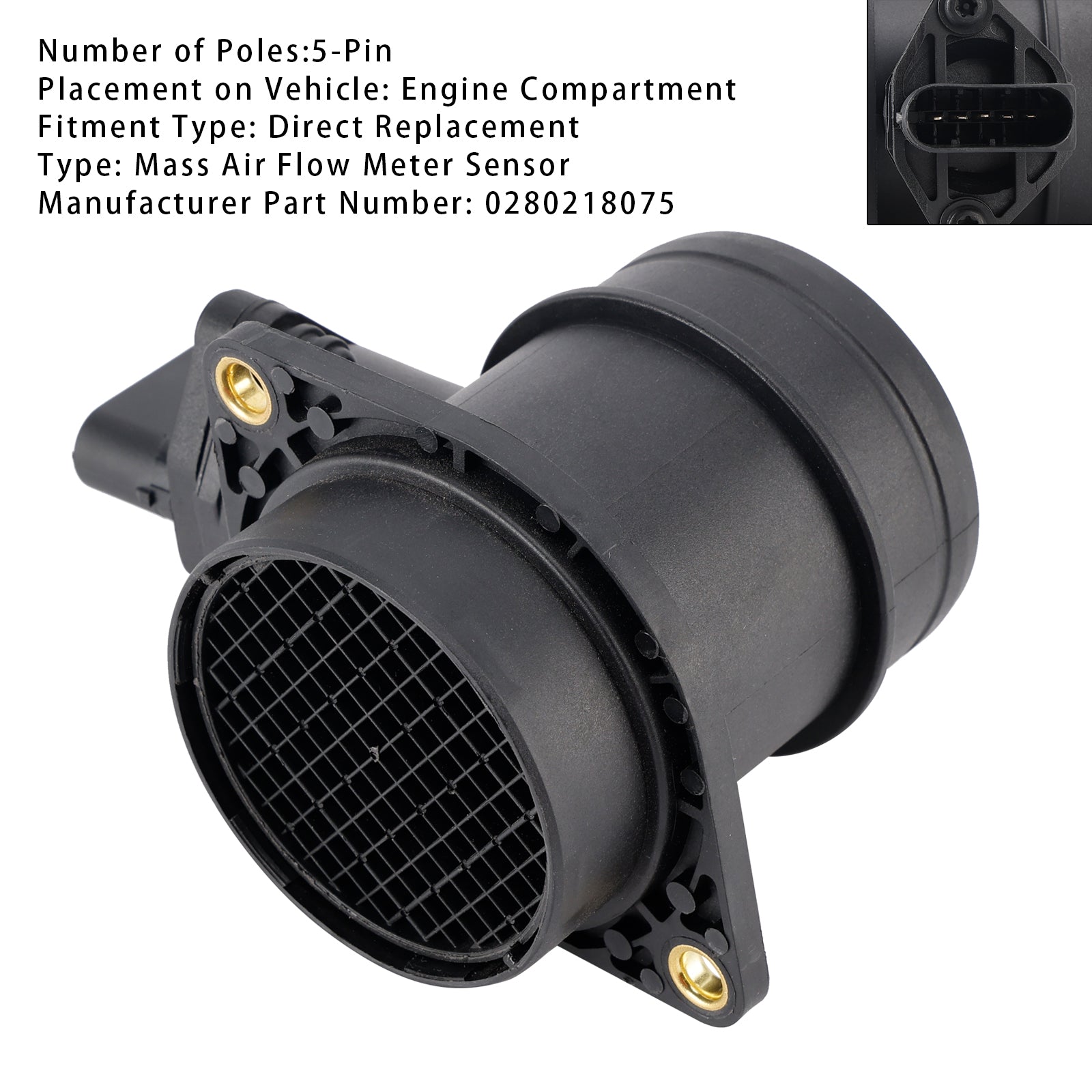 Mass Air Flow Meter Sensor For BMW E46 316i E81 E87 116i E90 E92 316i 0280218075
