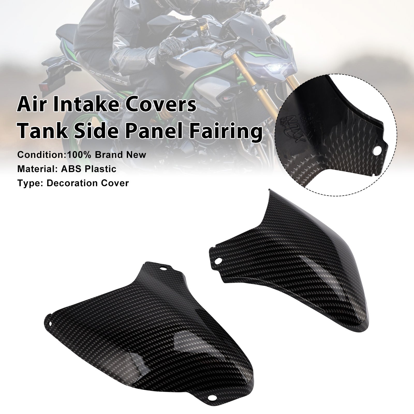 Air Intake Covers Tank Side Panel Fairing For 2025-2026 Kawasaki Z900