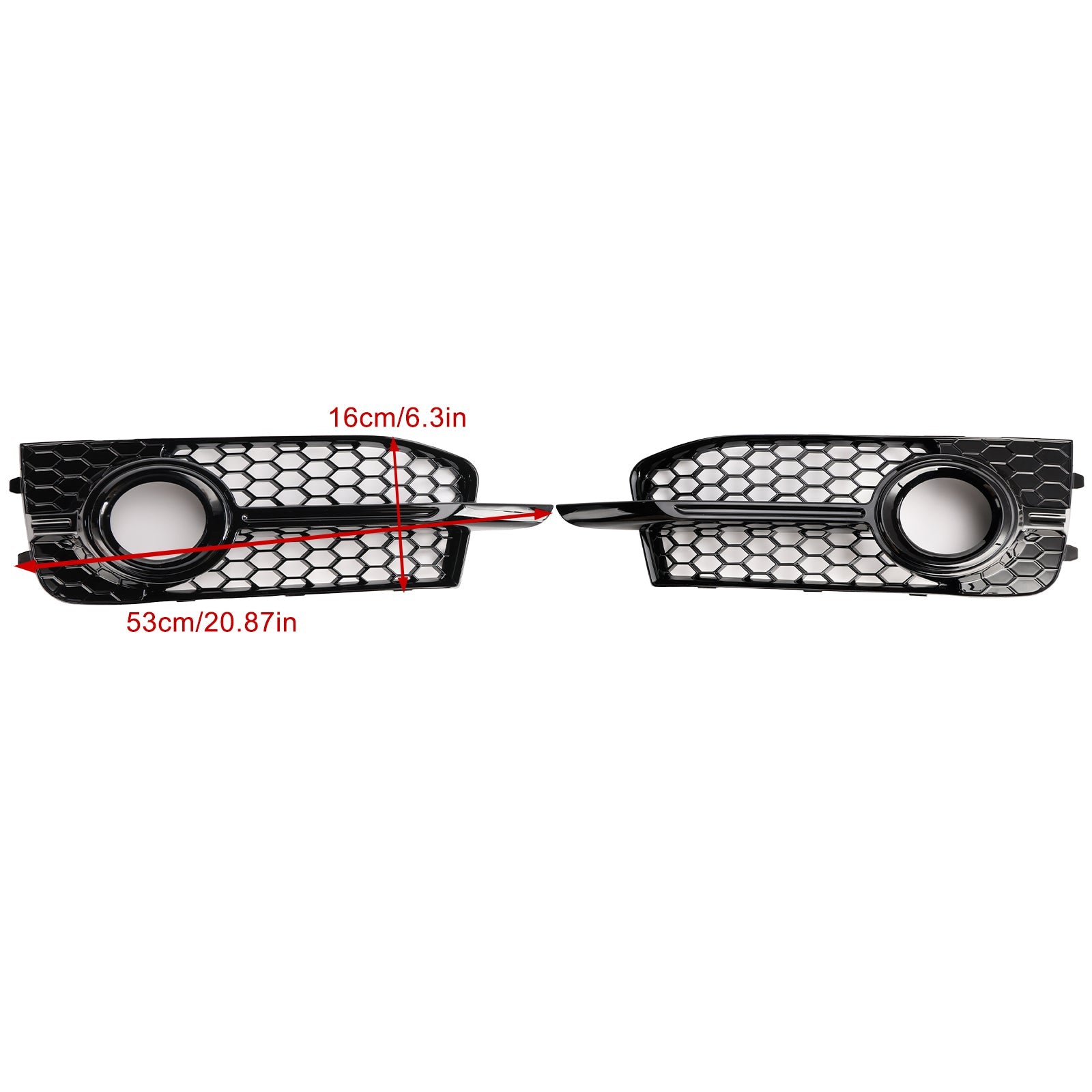 2011-2014  Audi A1 8X S-Line 2PCS Front Bumper Fog Light Cover Grille Grill  8X0807682B 8X0807681B