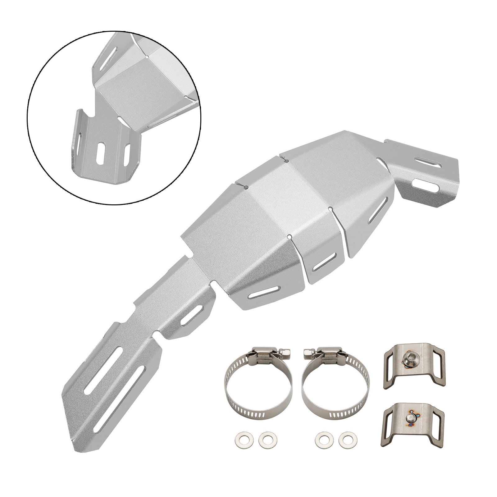 Steel Exhaust Muffler Pipe Bracket Decorative Cover For Honda Crf 250 300 21-23