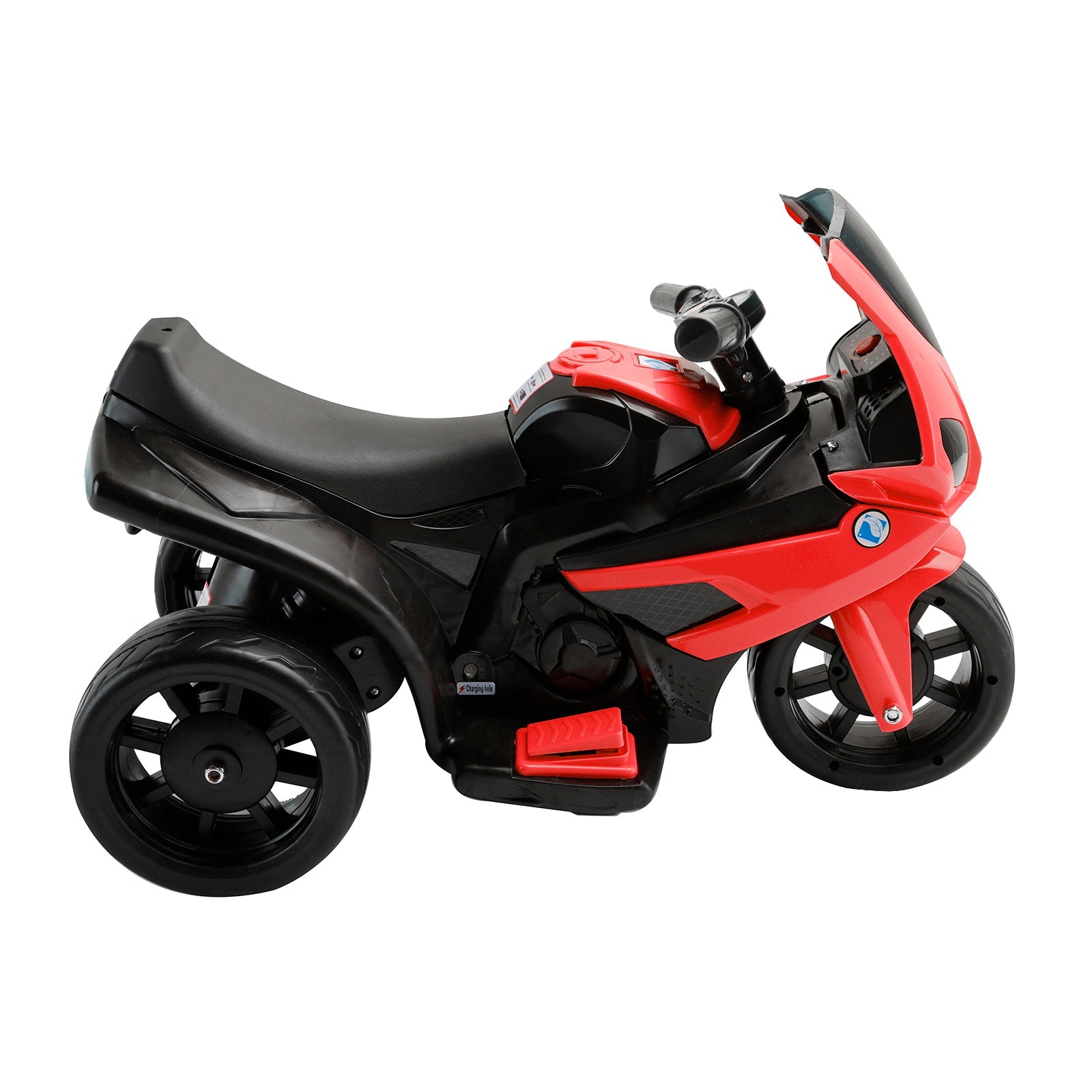 3Wheel 6V Kid Ride On Motorcycle Electric Toy With Remote Control LED Light Red