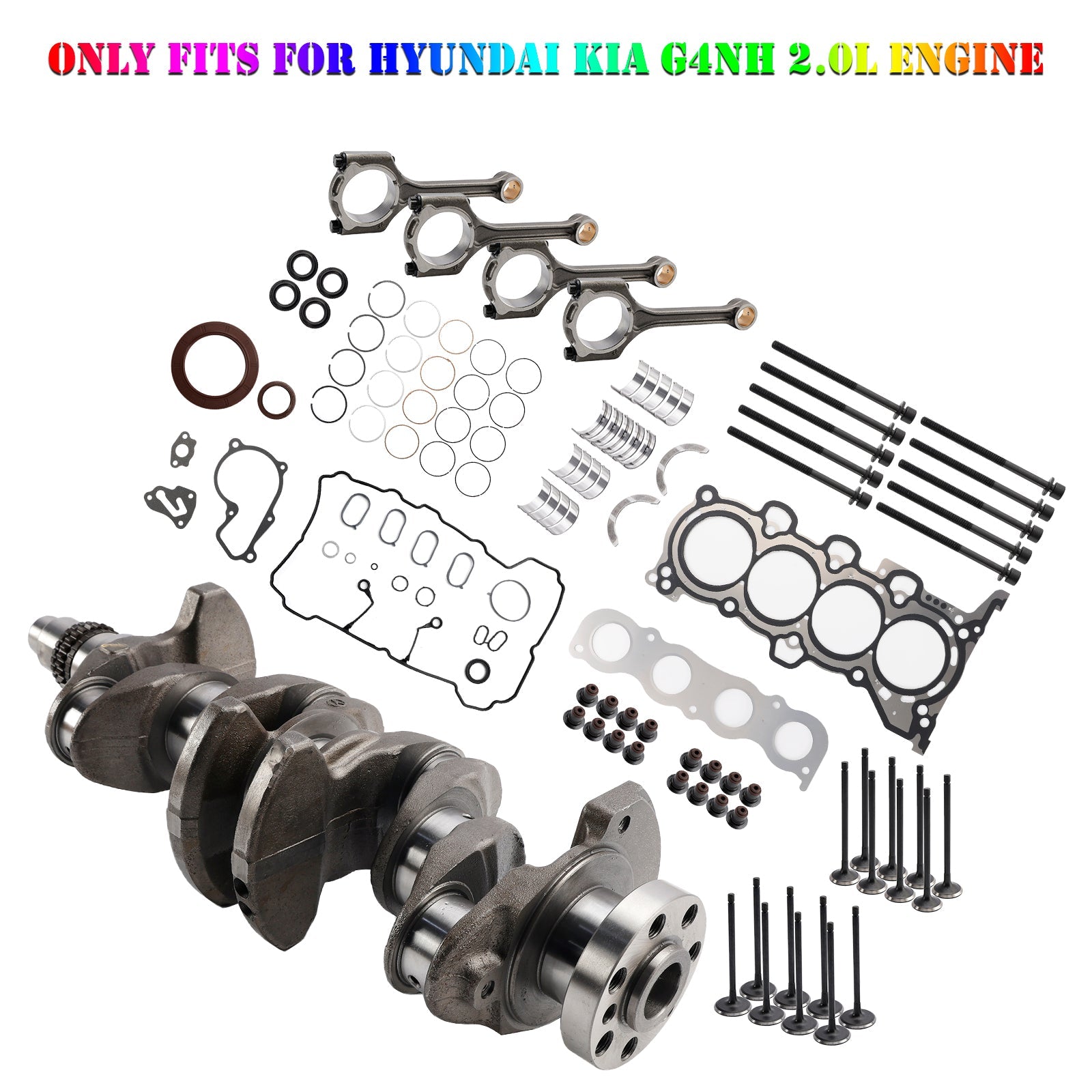2019-present Kia Soul (SK3) G4NH 2.0L Engine Overhaul Rebuild Kit Crankshaft Con Rods 231102E510