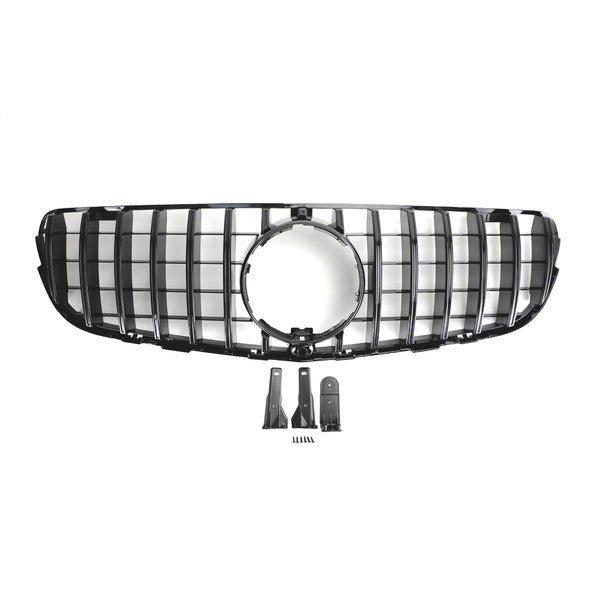 Front Bumper Grille Grill Fit Mercedes Benz GLC X253 C253 2015-2019 Gloss Black