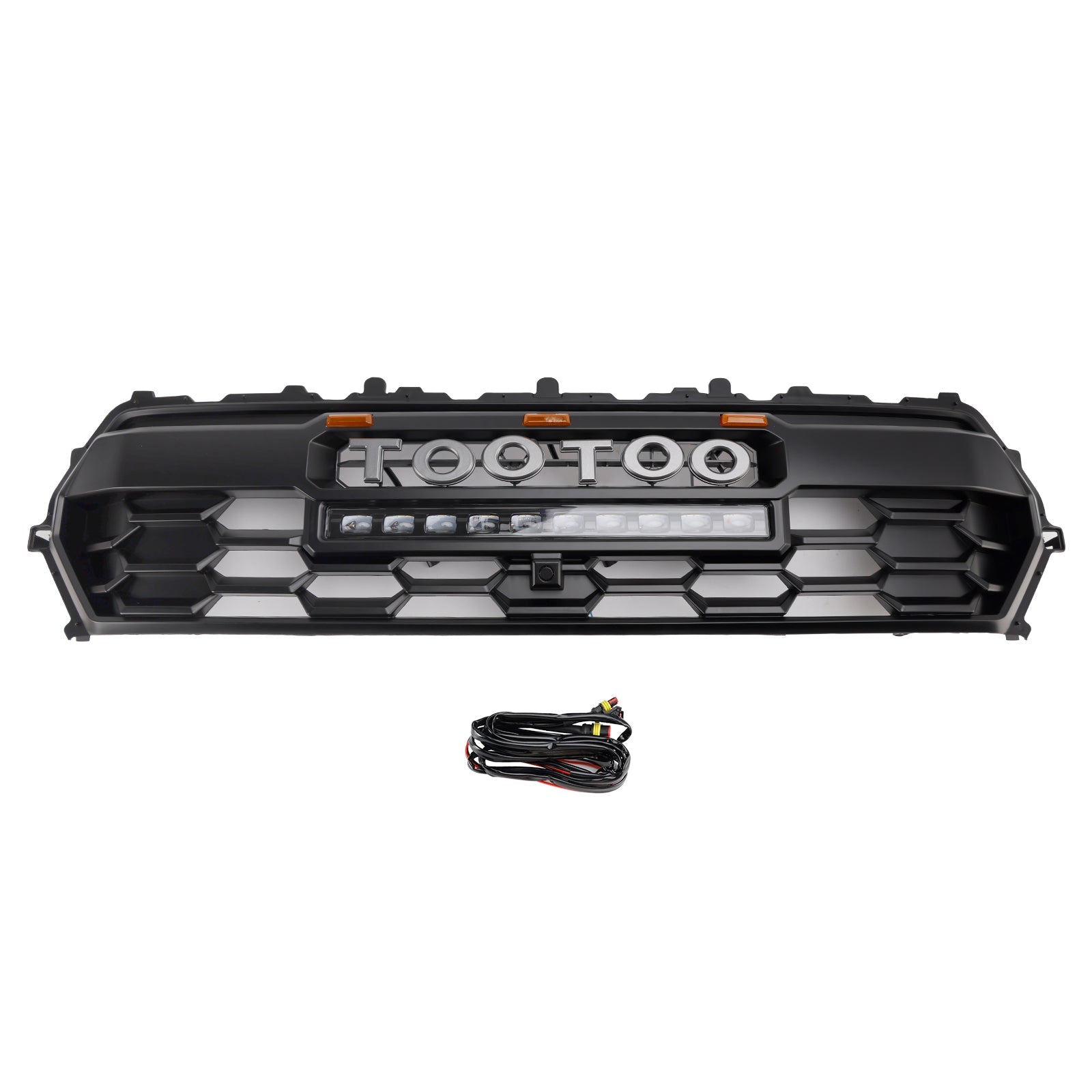 2024+ Toyota Tacoma With Led & Light Bar Black Front Bumper Grill Grille