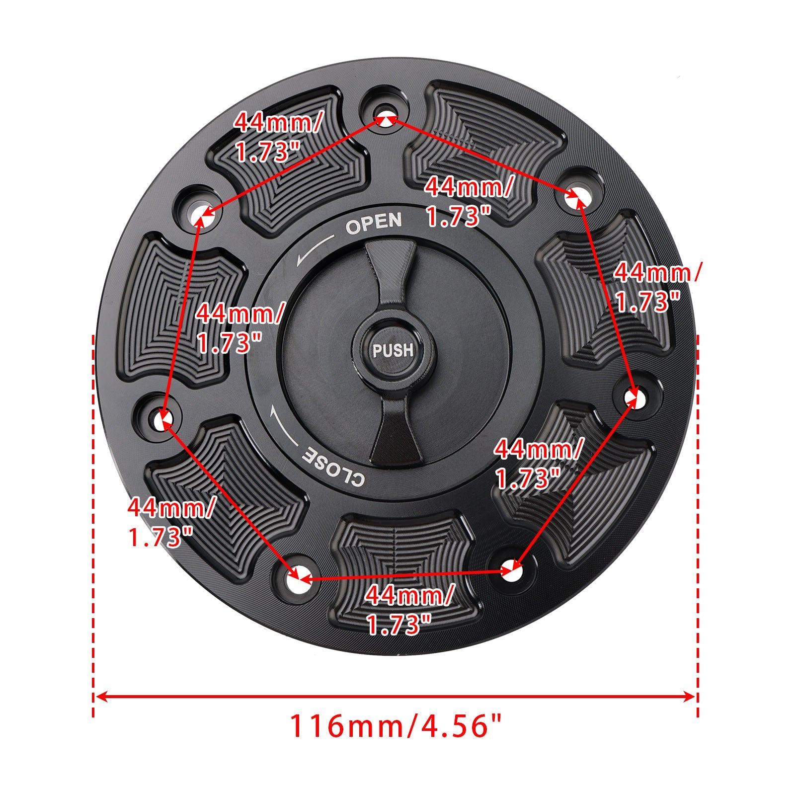 ALUMINUM QUICK-TURN FUEL GAS CAP FOR 390/790/890 DUK 2017-2025 93807908000