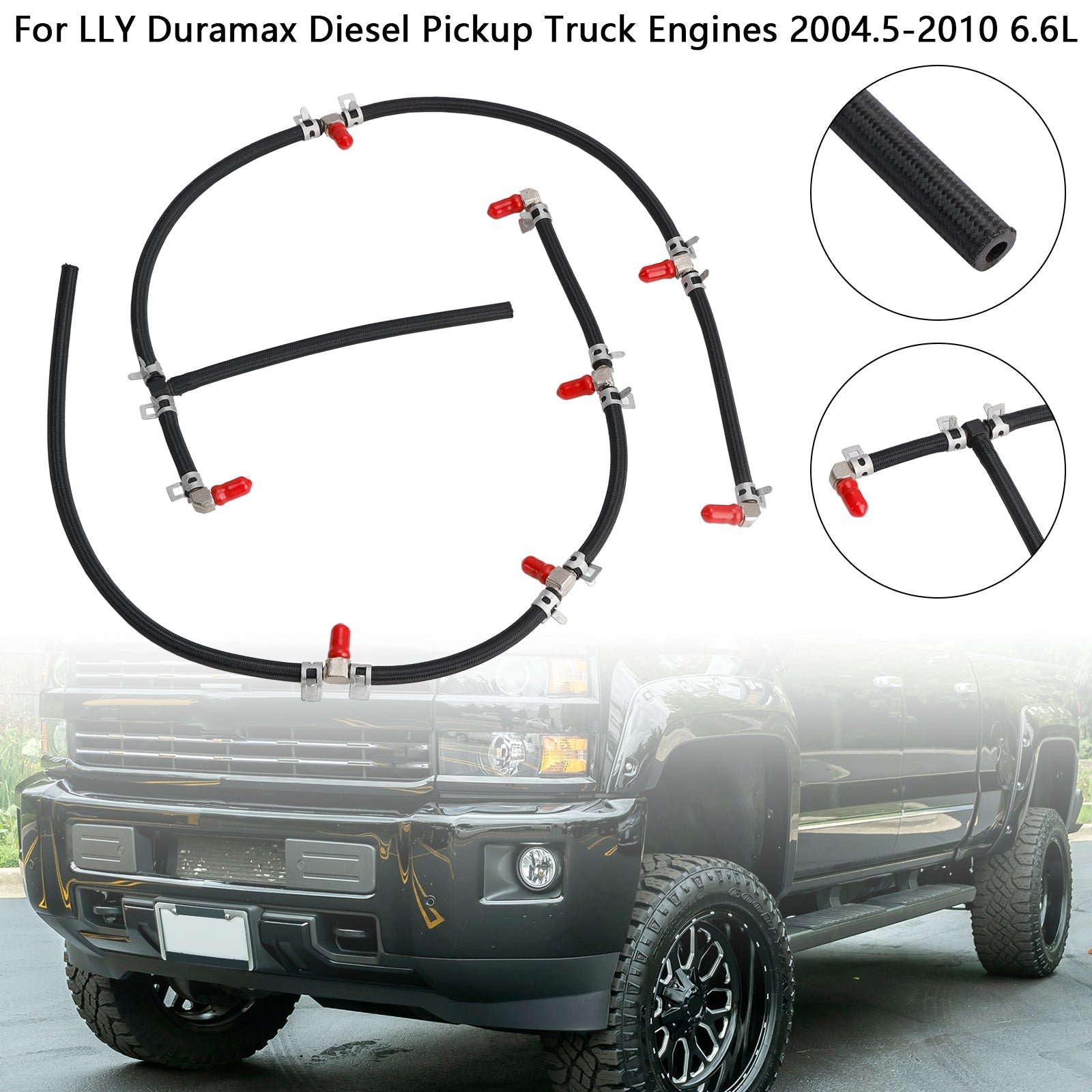 Fuel Injector Return Line Kit Fit Duramax 2004-2010 6.6L Diesel Truck Engines