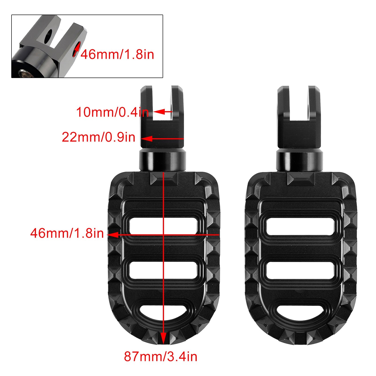 2014-2024 YAMAHA BOLT / BOLT R-SPEC / XV950R Front Footrests Foot Pegs