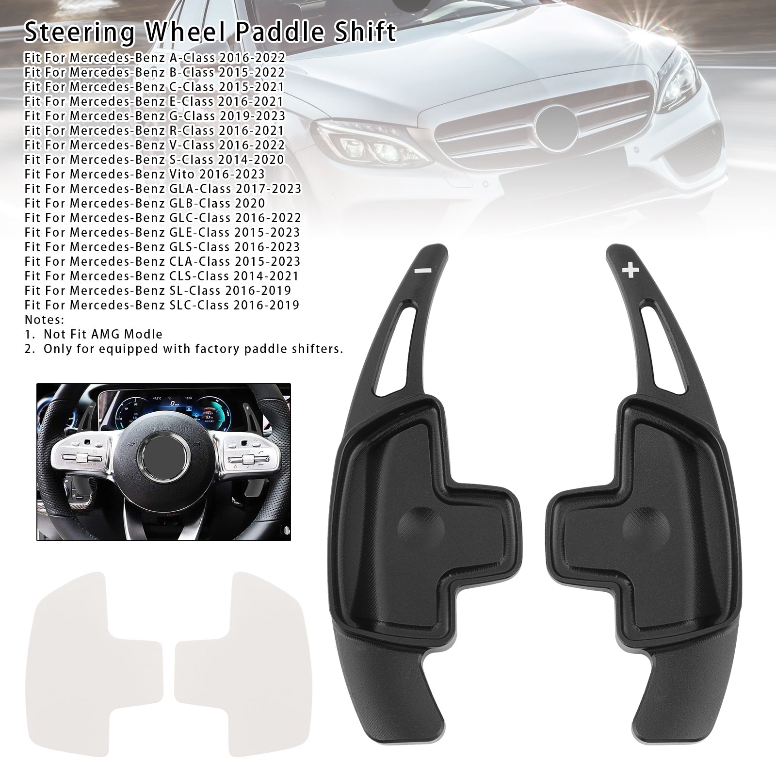 Steering Wheel Paddle Shifter For Benz C GLC E 2015-2022