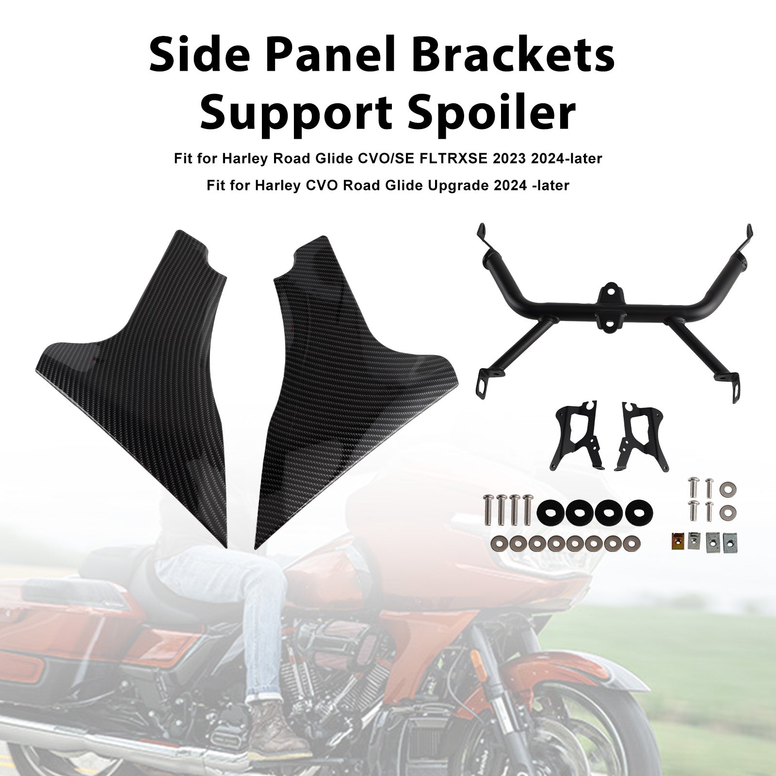 2023 2024-later Harley Road Glide CVO/SE FLTRXSE Side Panel Brackets Support Spoiler