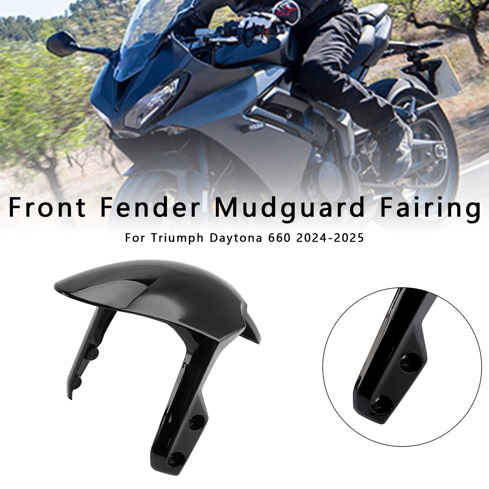 2024-2025 Daytona 660 Front Fender Mudguard Fairing Cowl