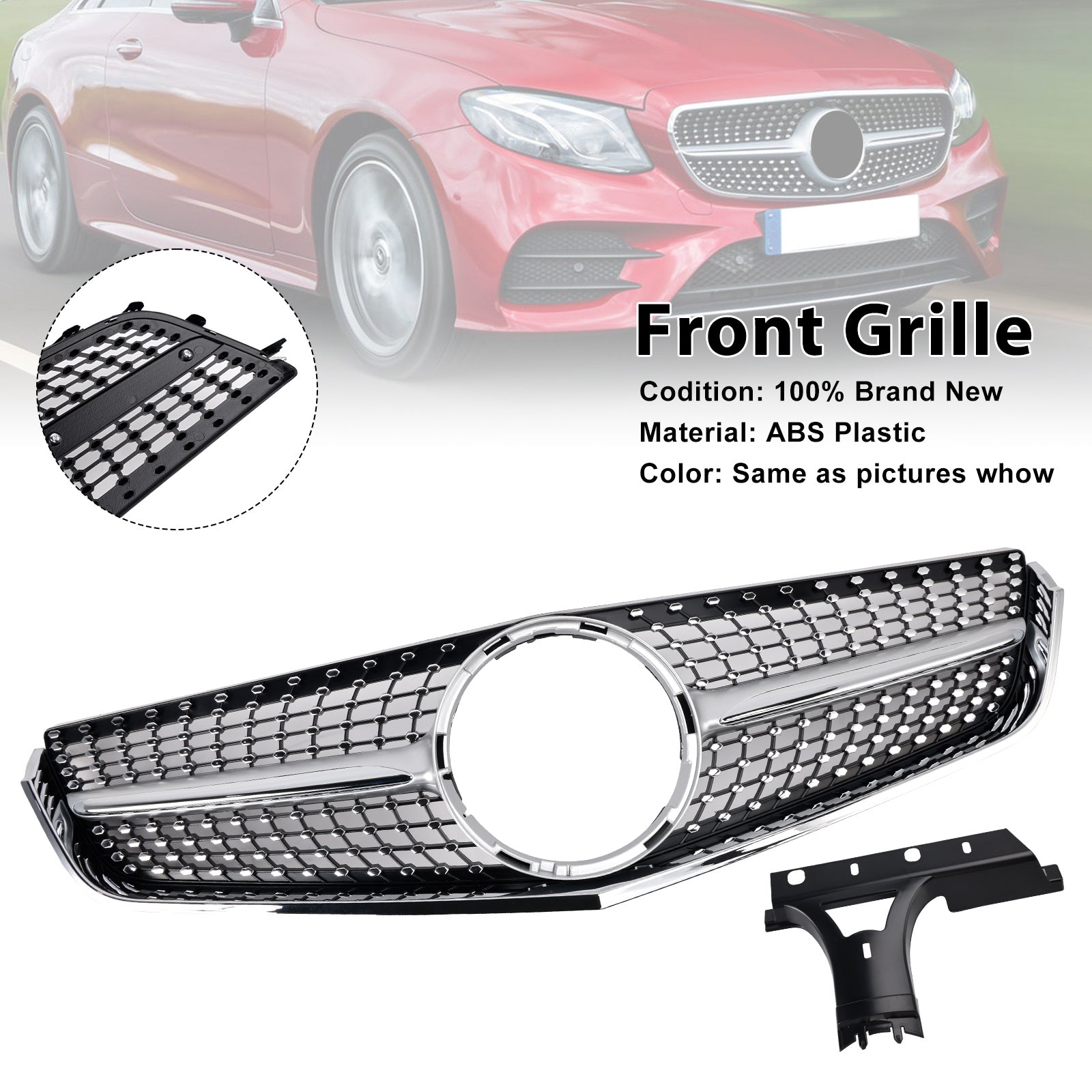 Front Grille fit 2009-2013 Mercedes W207 C207 E-Class Coupe Convertible AMG Generic