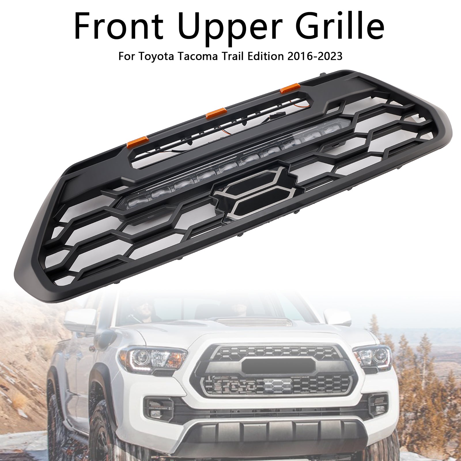 2016-2023 Toyota Tacoma W/ LED Light Front Bumper Grill Grille