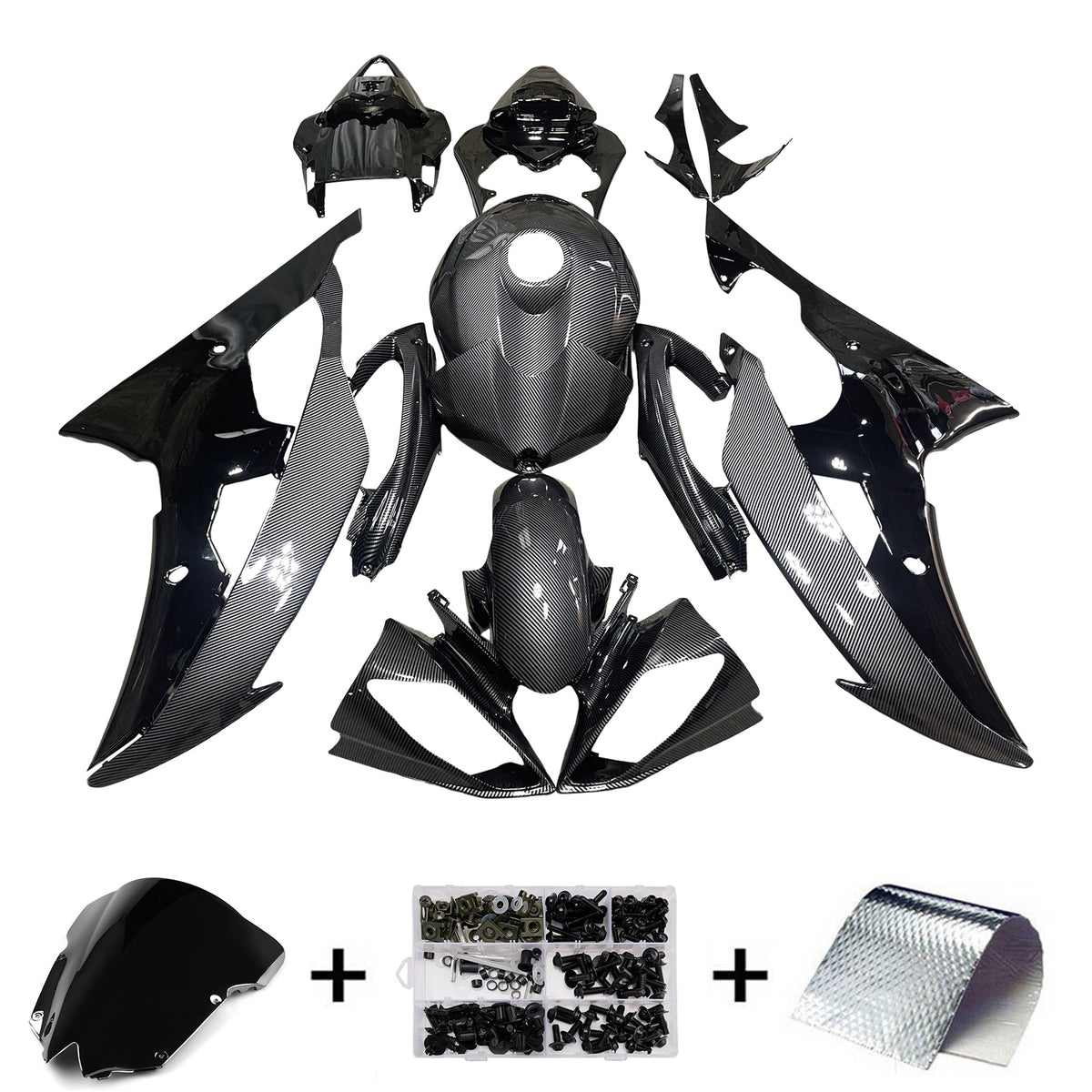 Injection Fairing Kit Bodywork Plastic ABS For Yamaha YZFR6 YZF-R6 2008-2016
