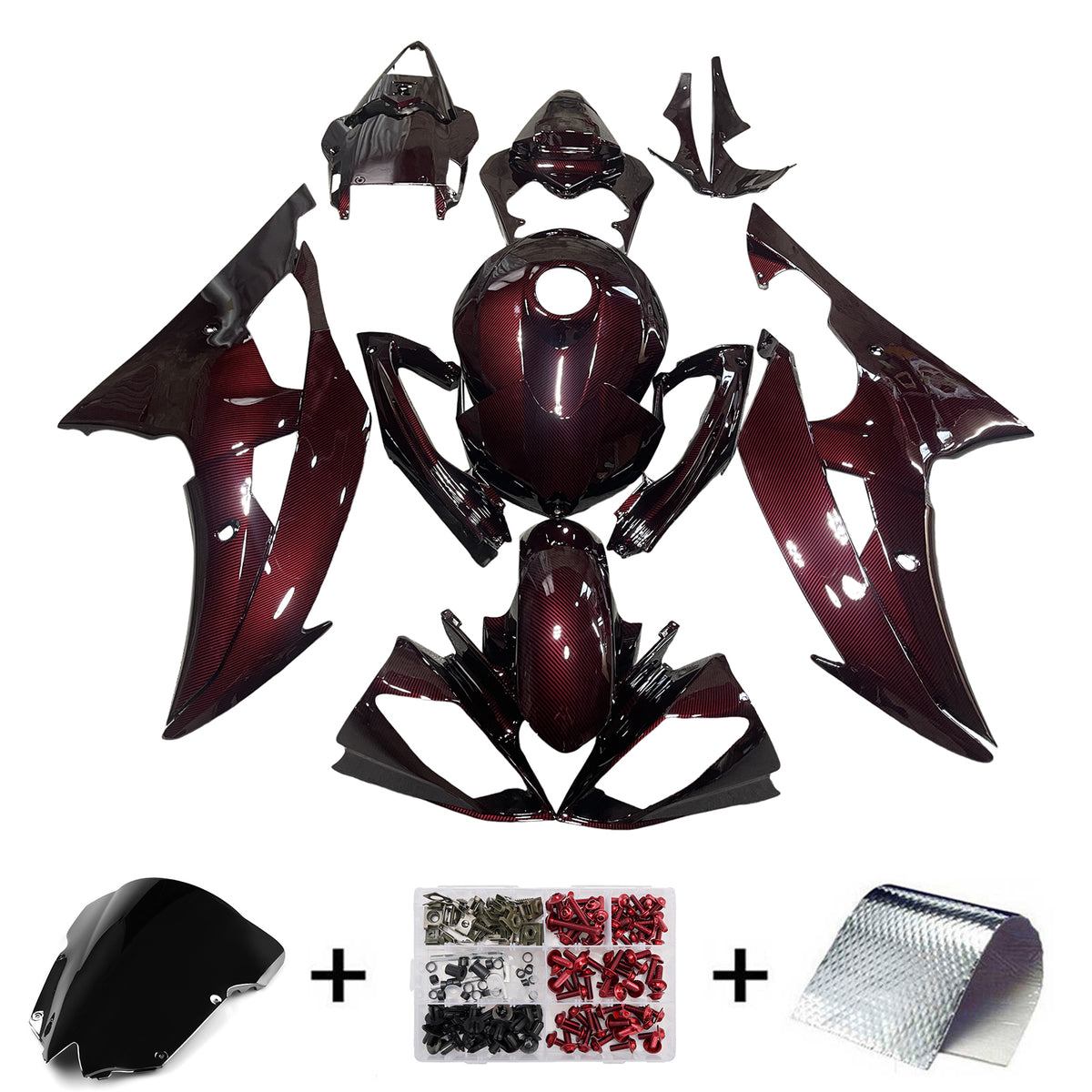 Injection Fairing Kit Bodywork Plastic ABS For Yamaha YZFR6 YZF-R6 2008-2016