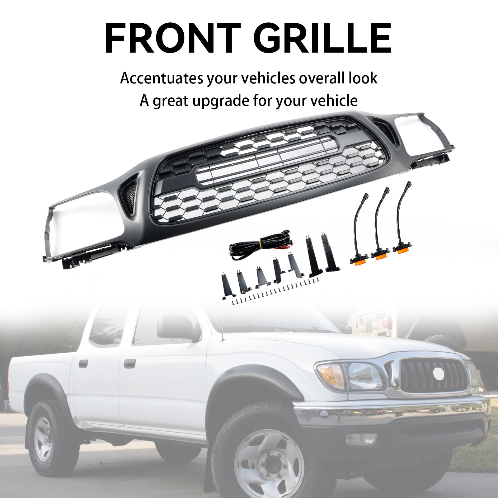 2001-2004 Toyota Tacoma TRD PRO Honeycomb Front Bumper Grille Grill