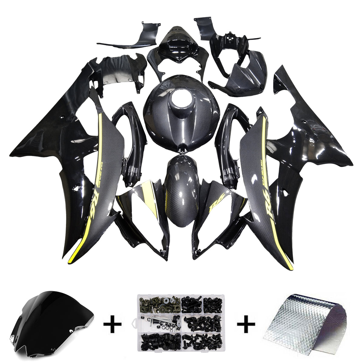Injection Fairing Kit Bodywork Plastic ABS For Yamaha YZFR6 YZF-R6 2008-2016