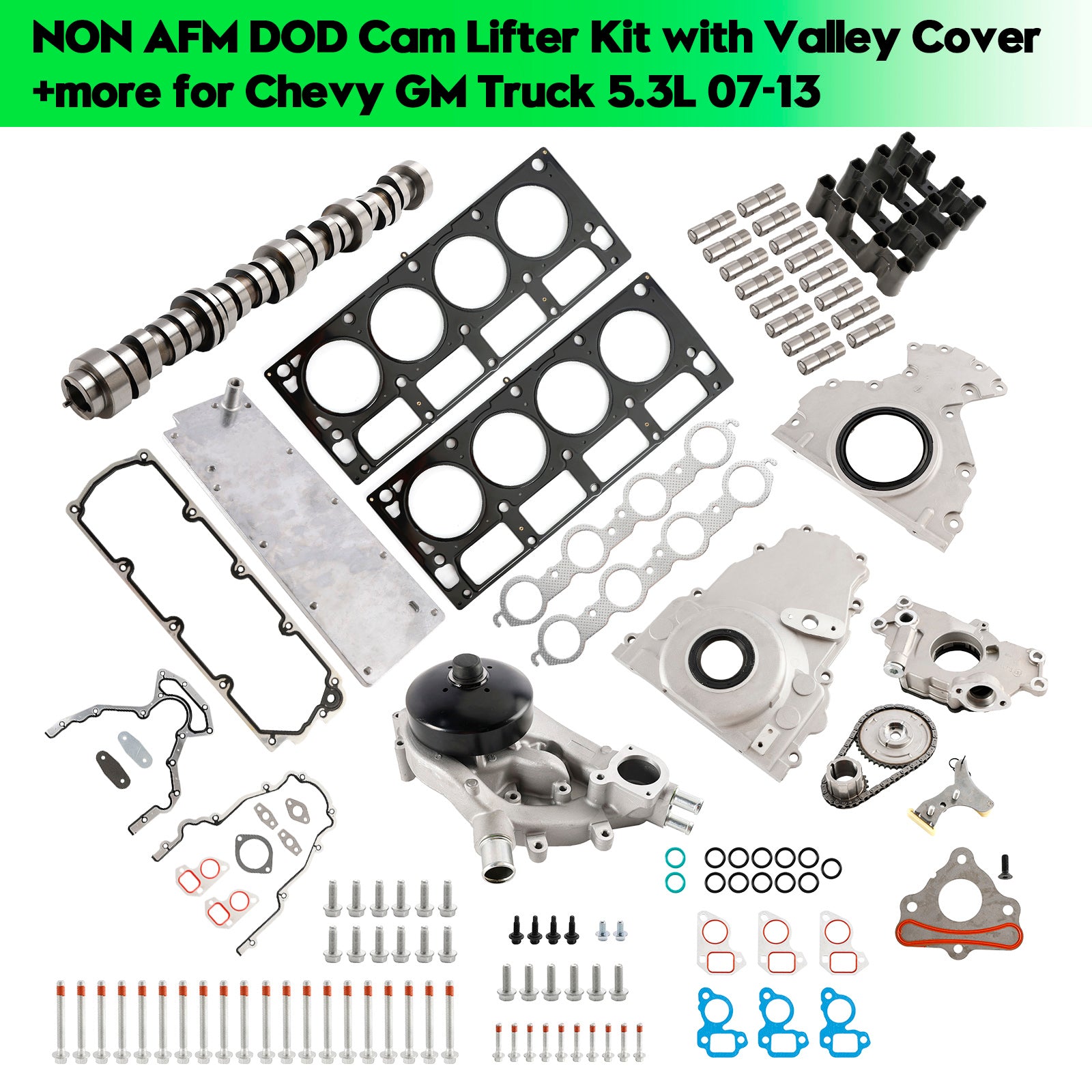 2005 GMC ENVOY XUV 5.3L 5328CC 325CID V8 OHV NON AFM DOD Cam Lifter Kit with Valley Cover +more