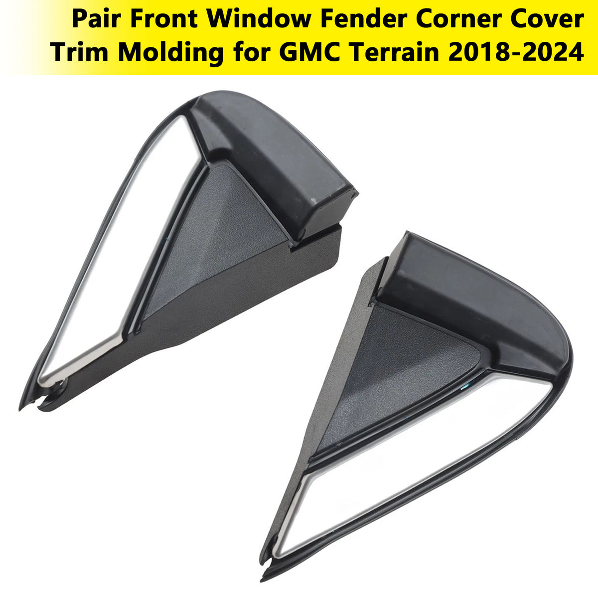 Pair Front Window Fender Corner Cover Trim Molding for GMC Terrain 2018-2024