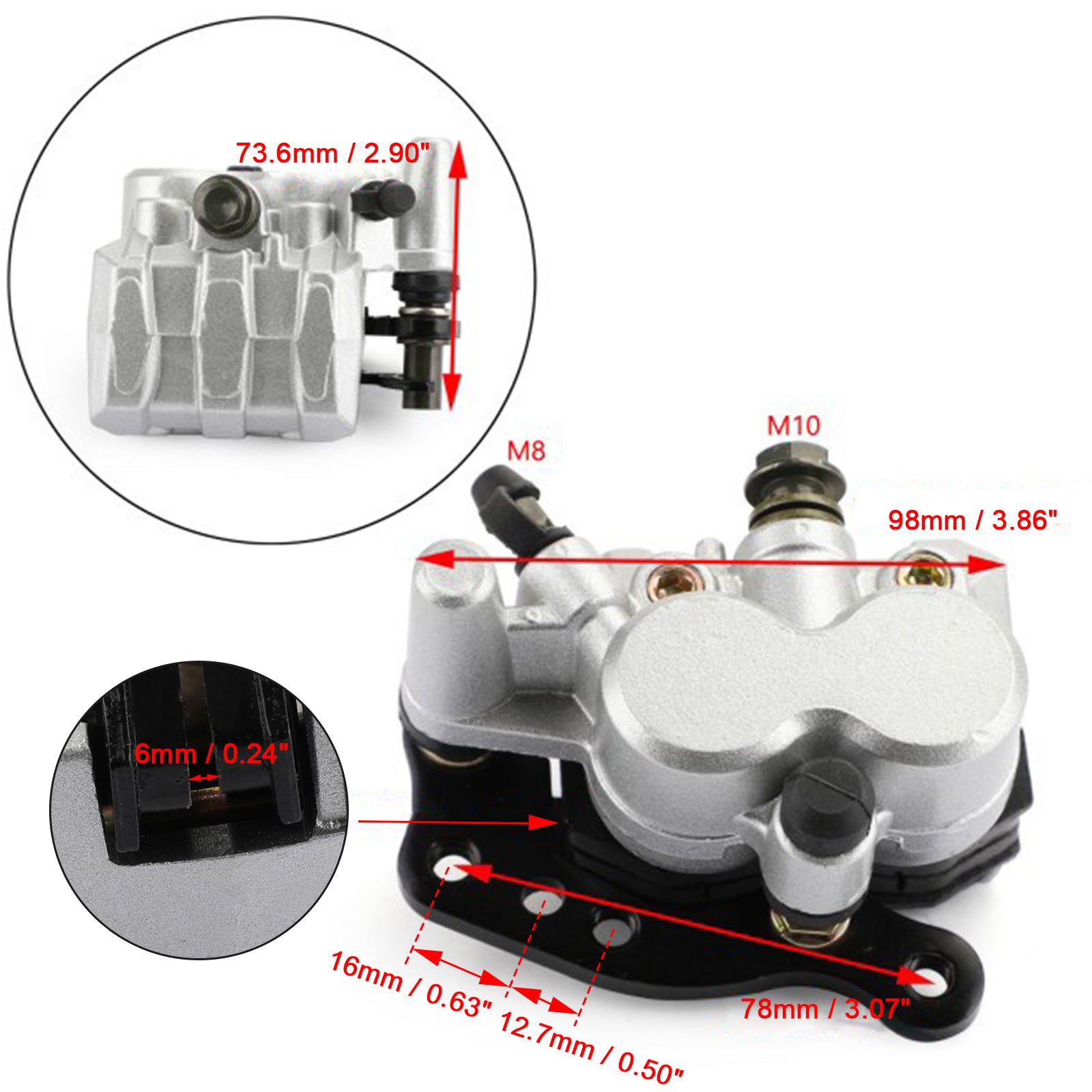 L&R Front Brake Caliper Set 59300-27C20 For Suzuki RM250 RM125 RMX250 DR350SE Generic