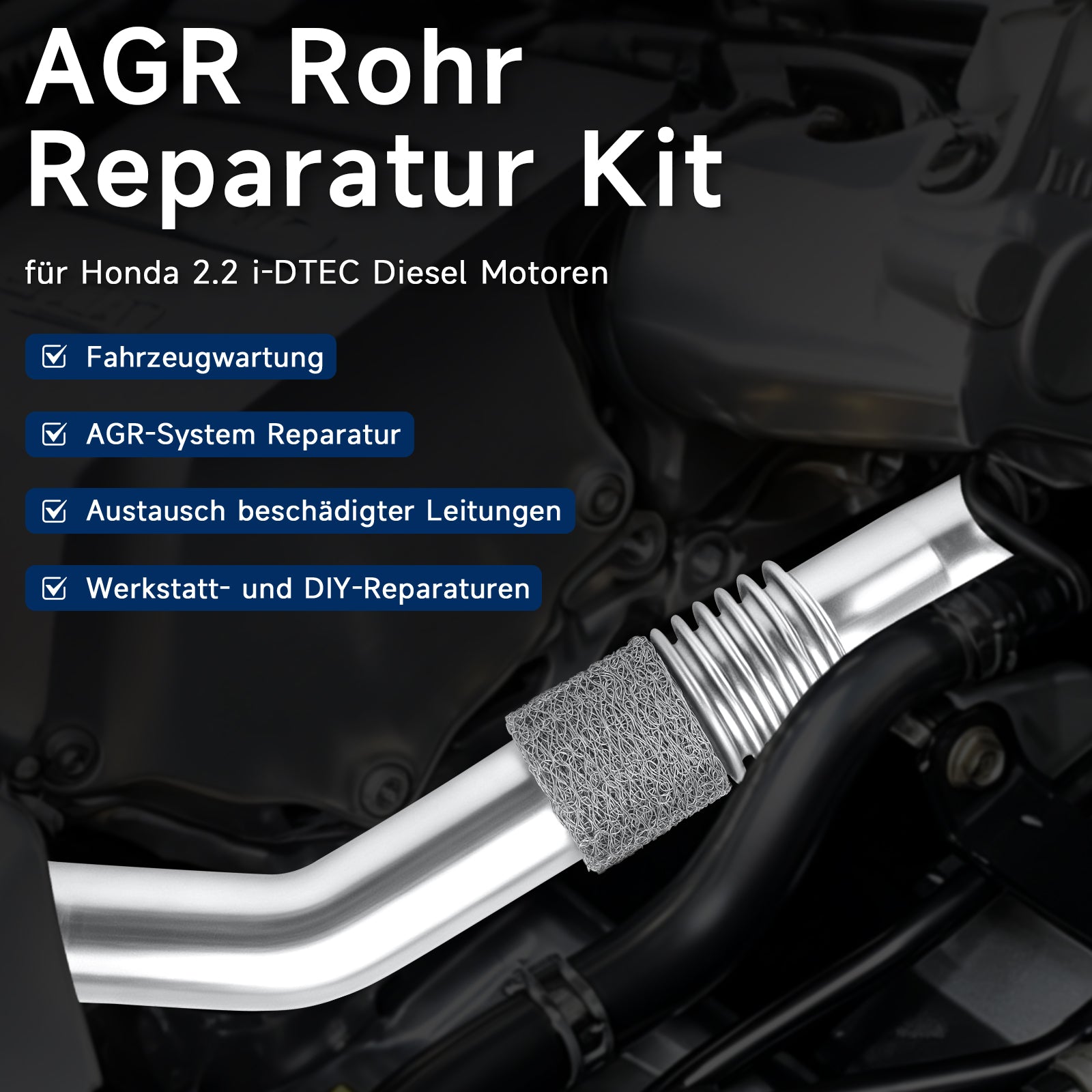 EGR Pipe Repair Kit for Honda Accord CR-V Civic 2.2 i-DTEC Diesel 18725-RL0-G02