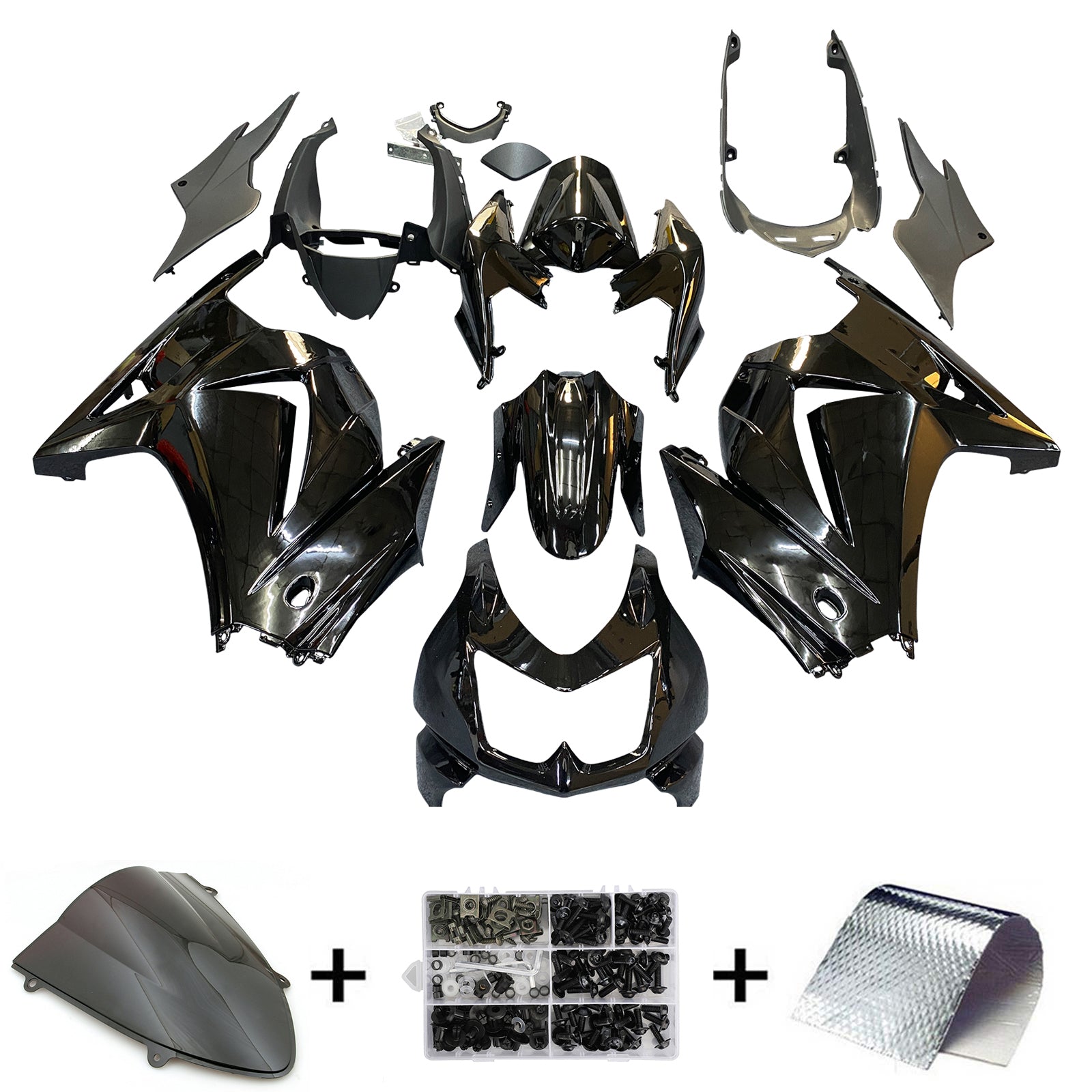 2008-2012 EX250 / Ninja 250R Bodywork Fairing ABS Injection Molded Plastics 4 Colors Generic