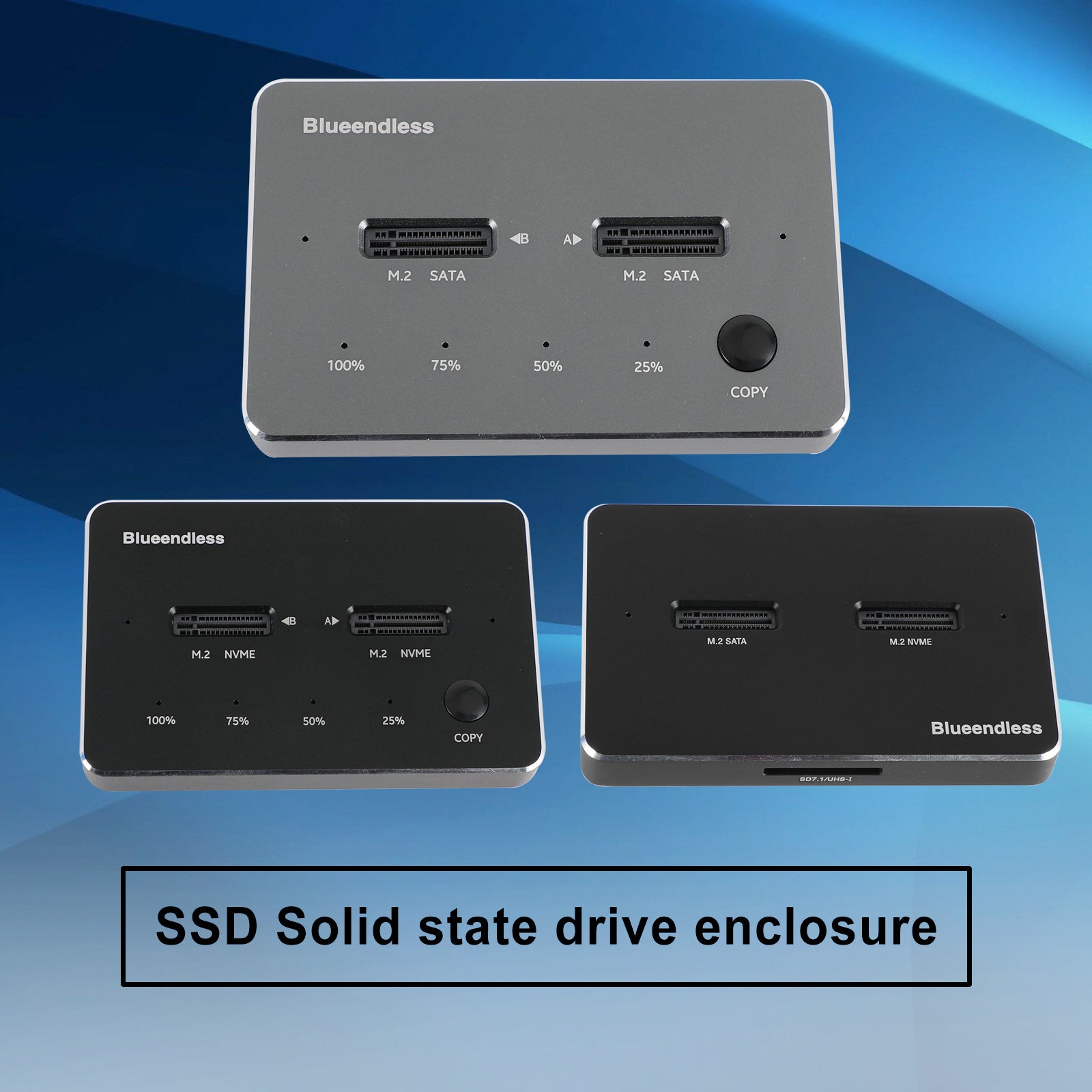 NVME SATA M.2 SSD Docking Station Duplicator SSD Solid State Drive Enclosure for US