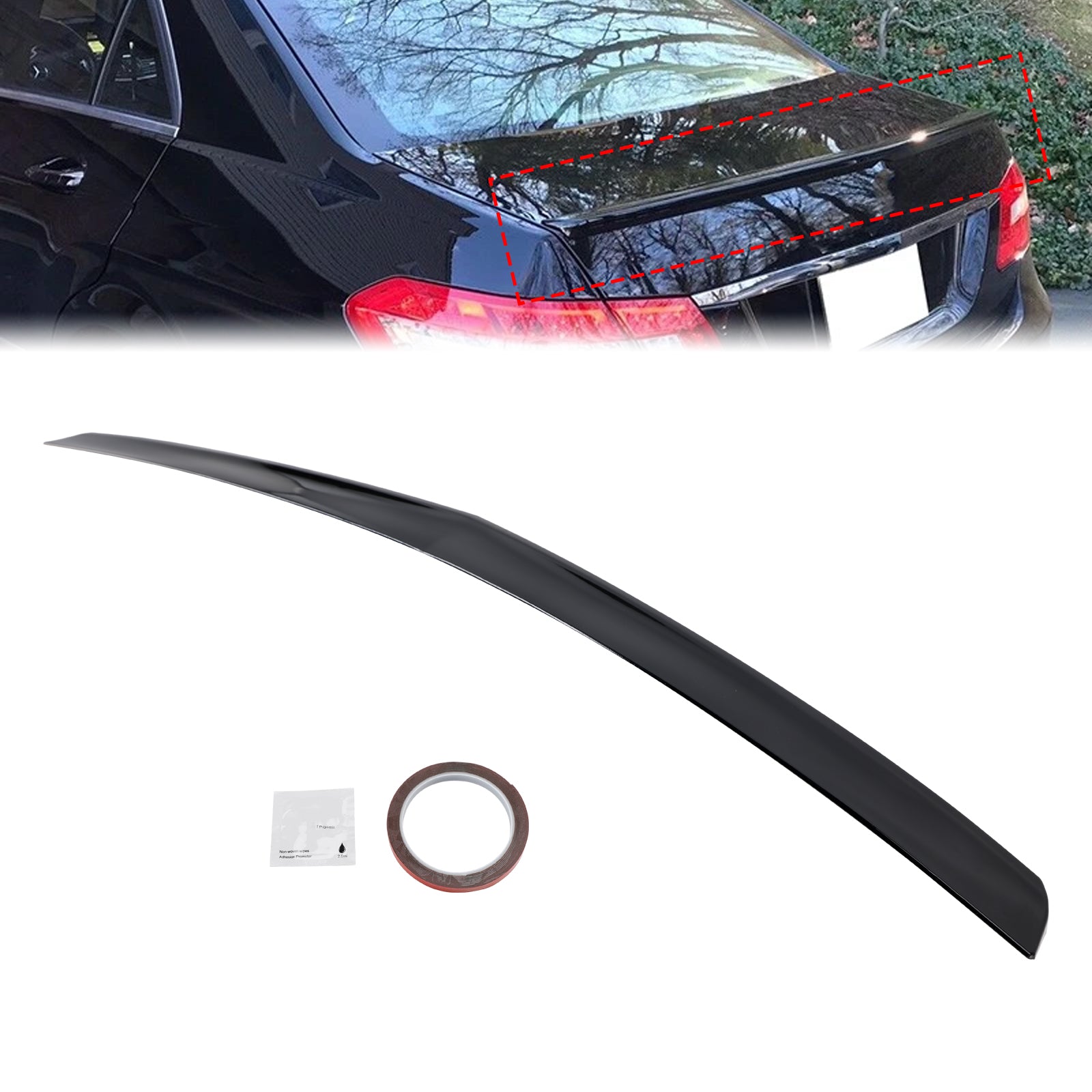 2008-2016 Mercedes-Benz E-Class W212 Gloss Black Rear Boot Spoiler