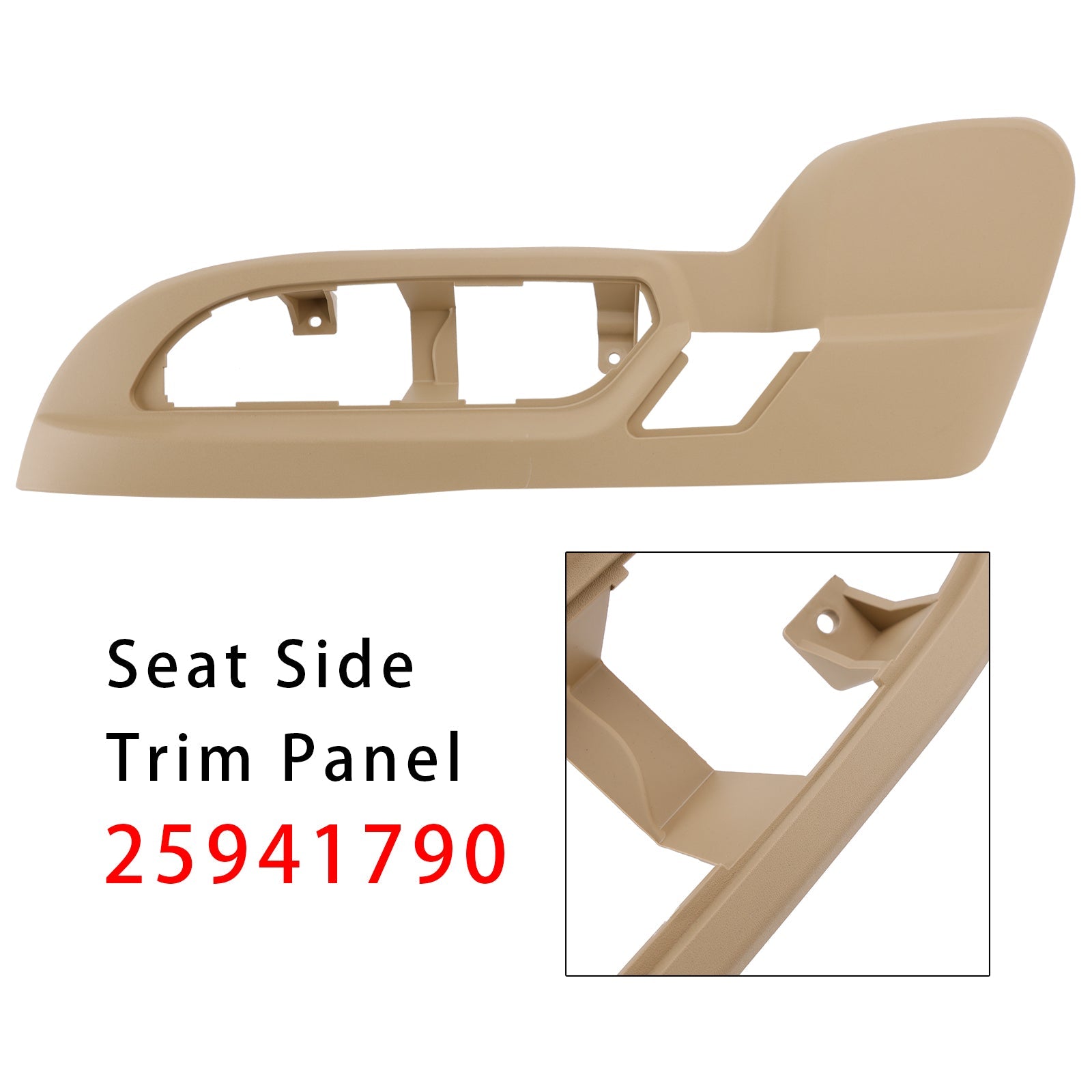 2010 For Saturn Outlook Front Driver Seat Side Trim Panel Tan Cover 25941790