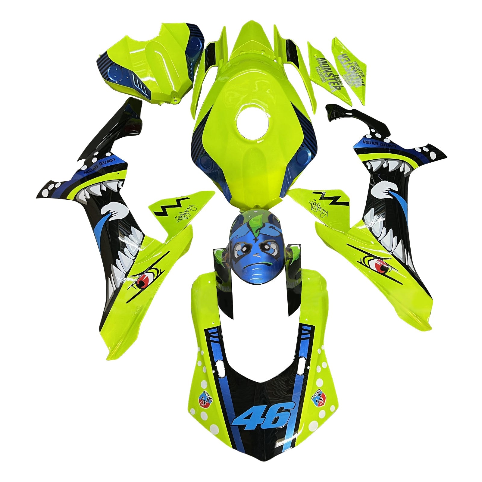 Injection Fairing Kit Bodywork Plastic ABS For Yamaha YZFR1 YZF-R1 2015-2019