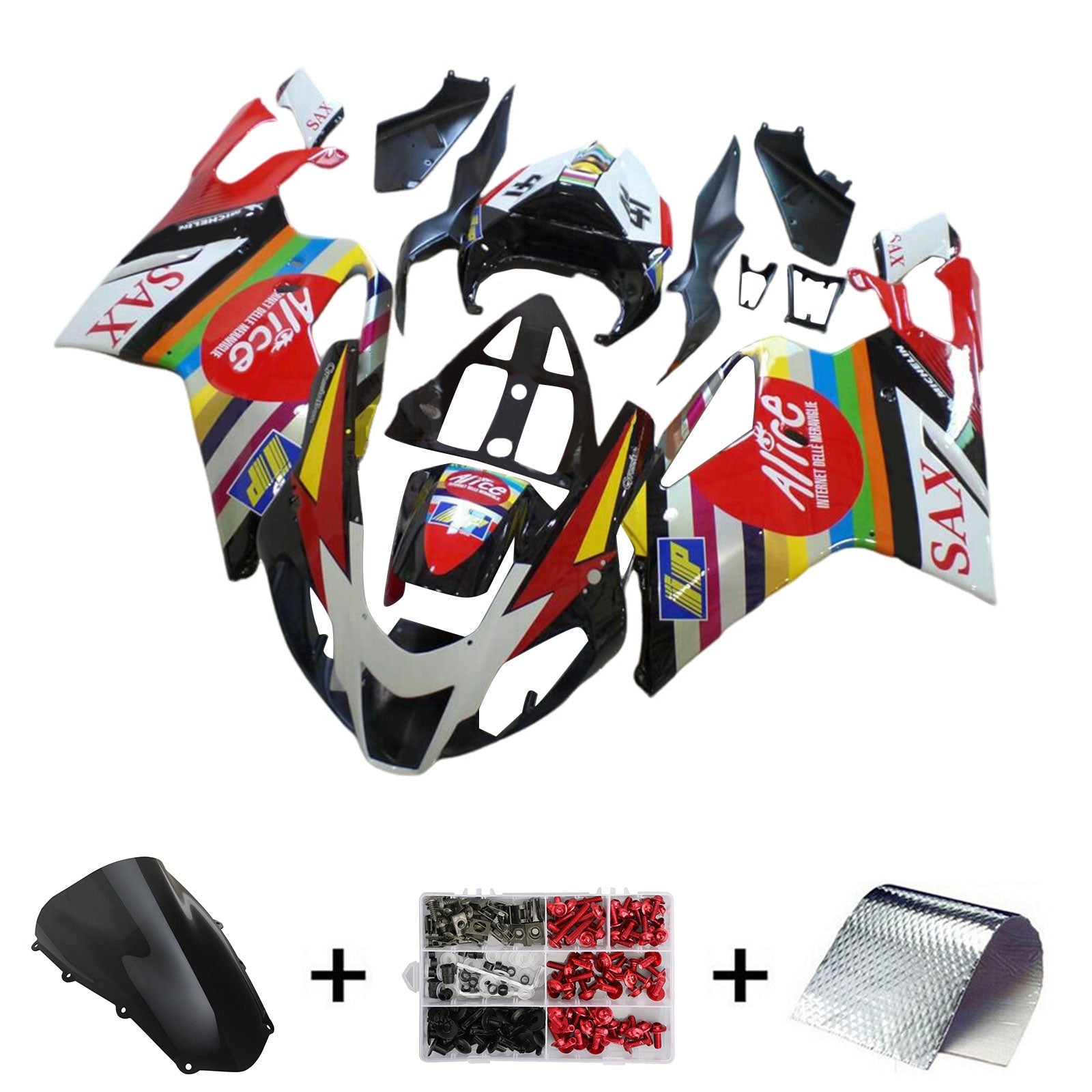 Amatopart Aprilia RSV1000 2003-2006 الهدايا المجمعة هيكل السيارة البلاستيك