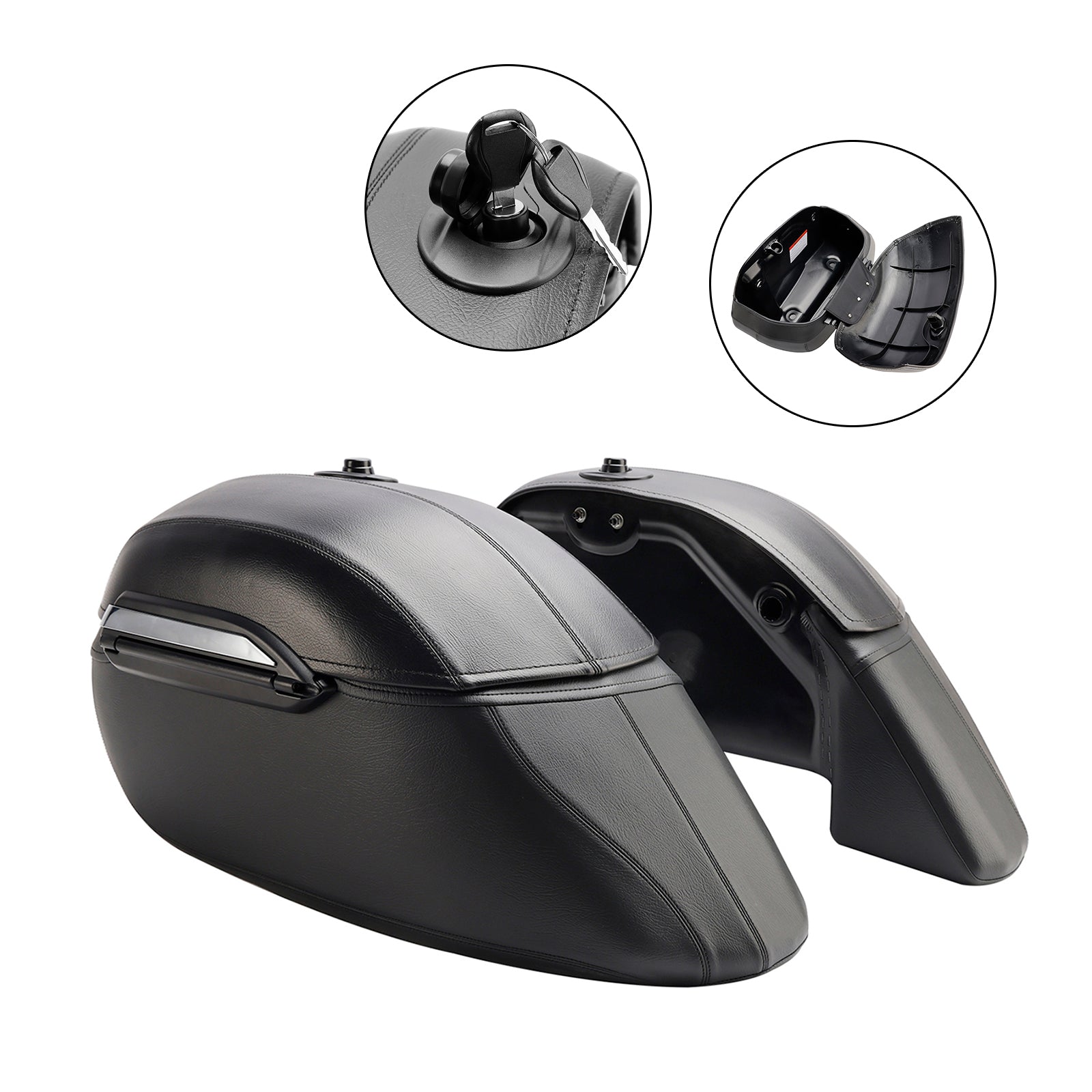 2015-2023 Kawasaki Vulcan S 650 Vn/En650 Pu Side Bag Saddlebag Luggage Black