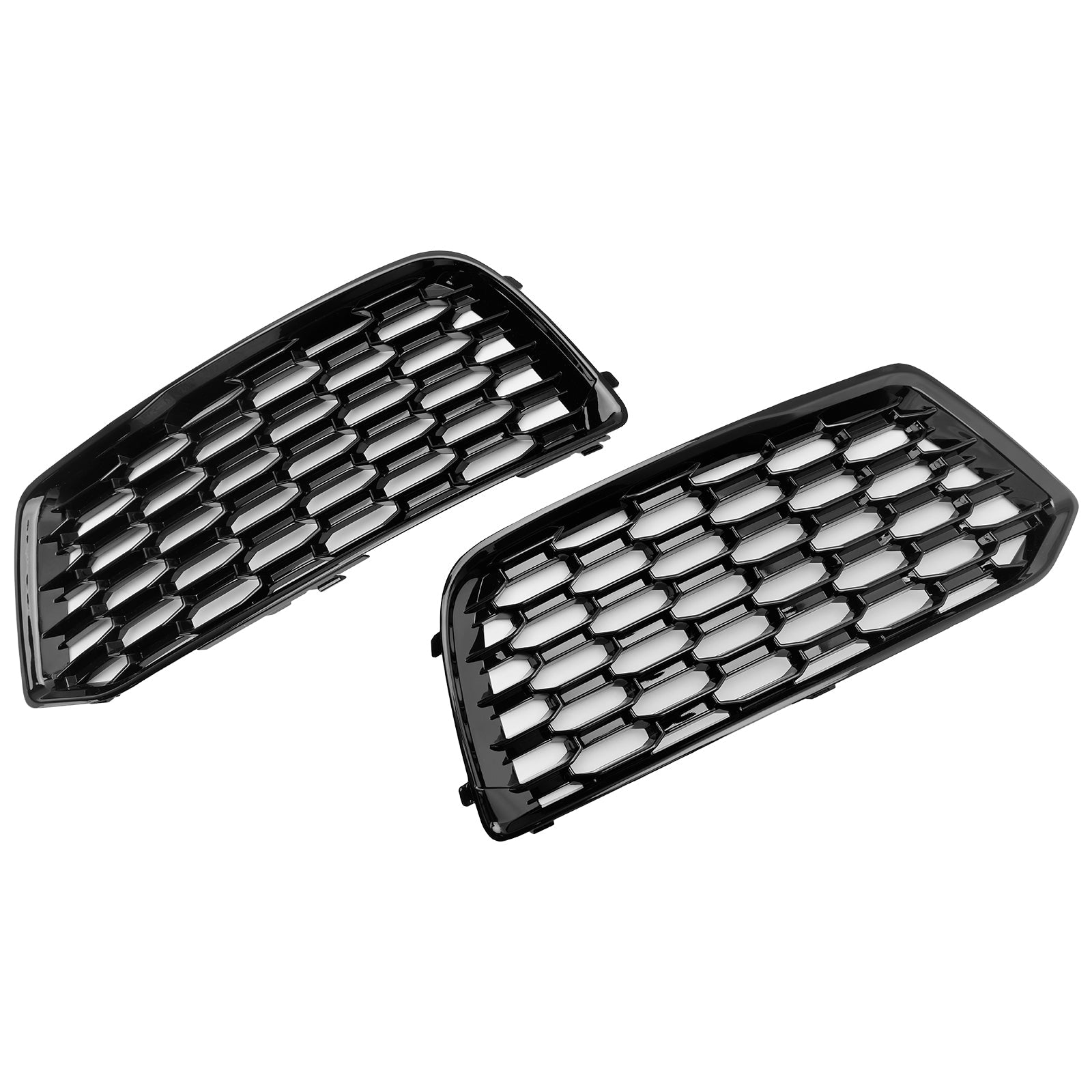 2PCS Front Bumper Cover Grill Grille Bezel Insert Fit Audi Q5 2018-2022 Mesh