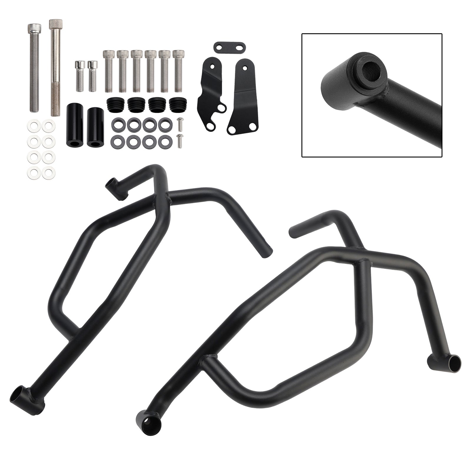 2021-2025 Yamaha Tracer 7 Crash Bar Lower Engine Guard Steel Frame Fit Black