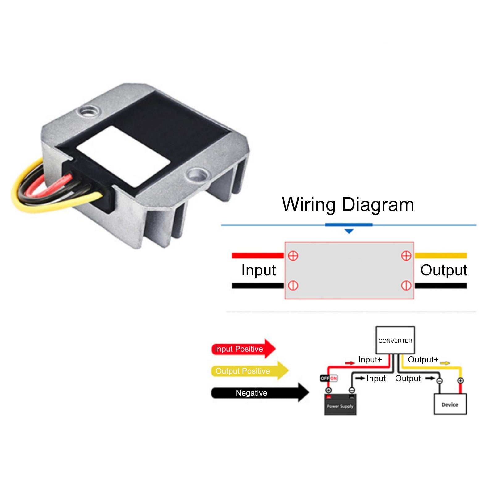 DC-DC 12V-36V 1A 36W 스텝업 자동차 전원 공급 장치 컨버터 레귤레이터 방수