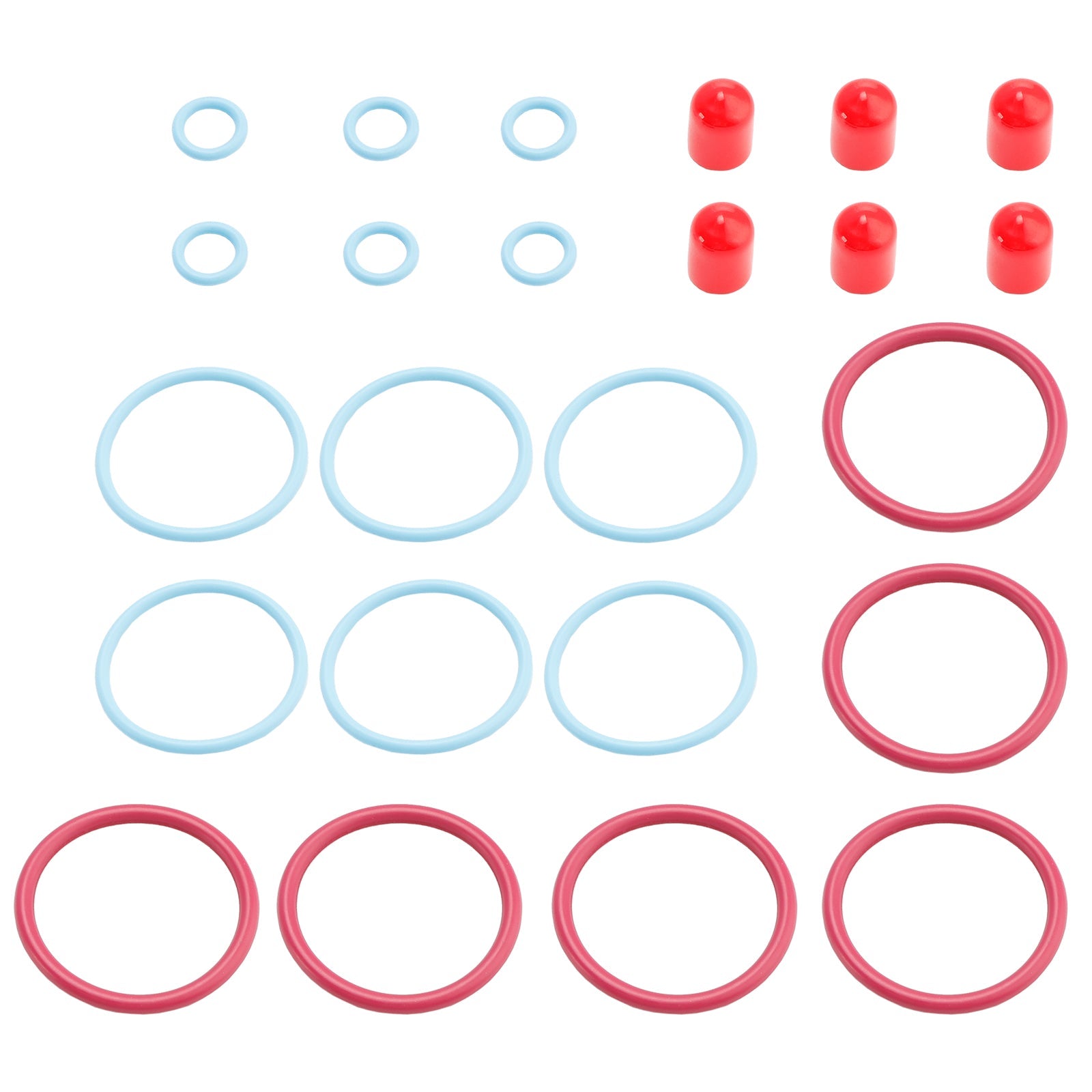 6PCS Fuel Injectors Seal O-Ring Kit Fit Caterpillar Fit CAT C15/3406E External