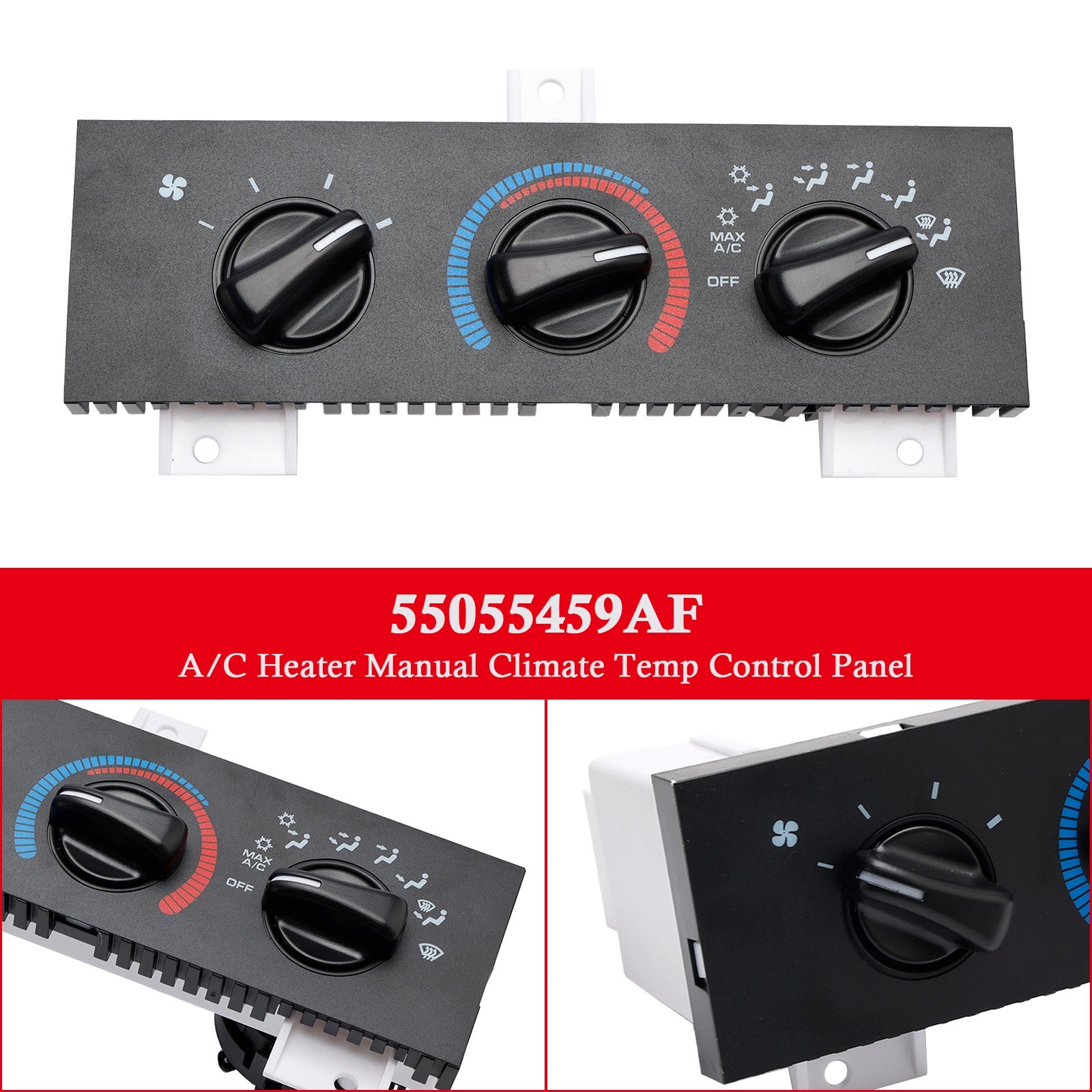 A/C Heater Manual Climate Temp Control Panel 55055459AF for Dodge Ram Van 98-03